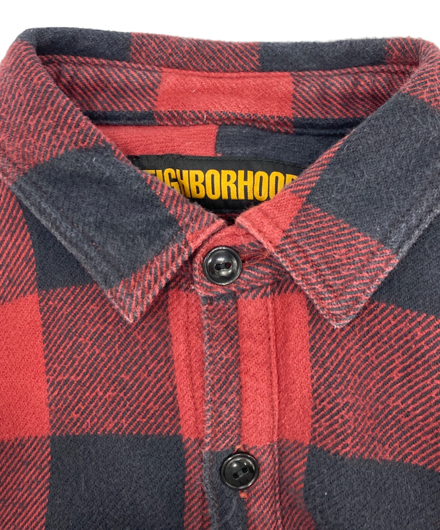 ネイバーフッドneighborhood ネルシャツ Mサイズ ブラック&レッド 中古・古着通販】NEIGHBORHOOD (ネイバーフッド) バッファローチェック