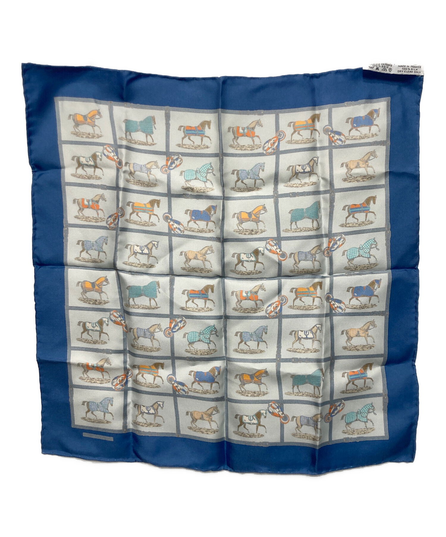 中古・古着通販】HERMES (エルメス) プチカレ ブルー×ホワイト