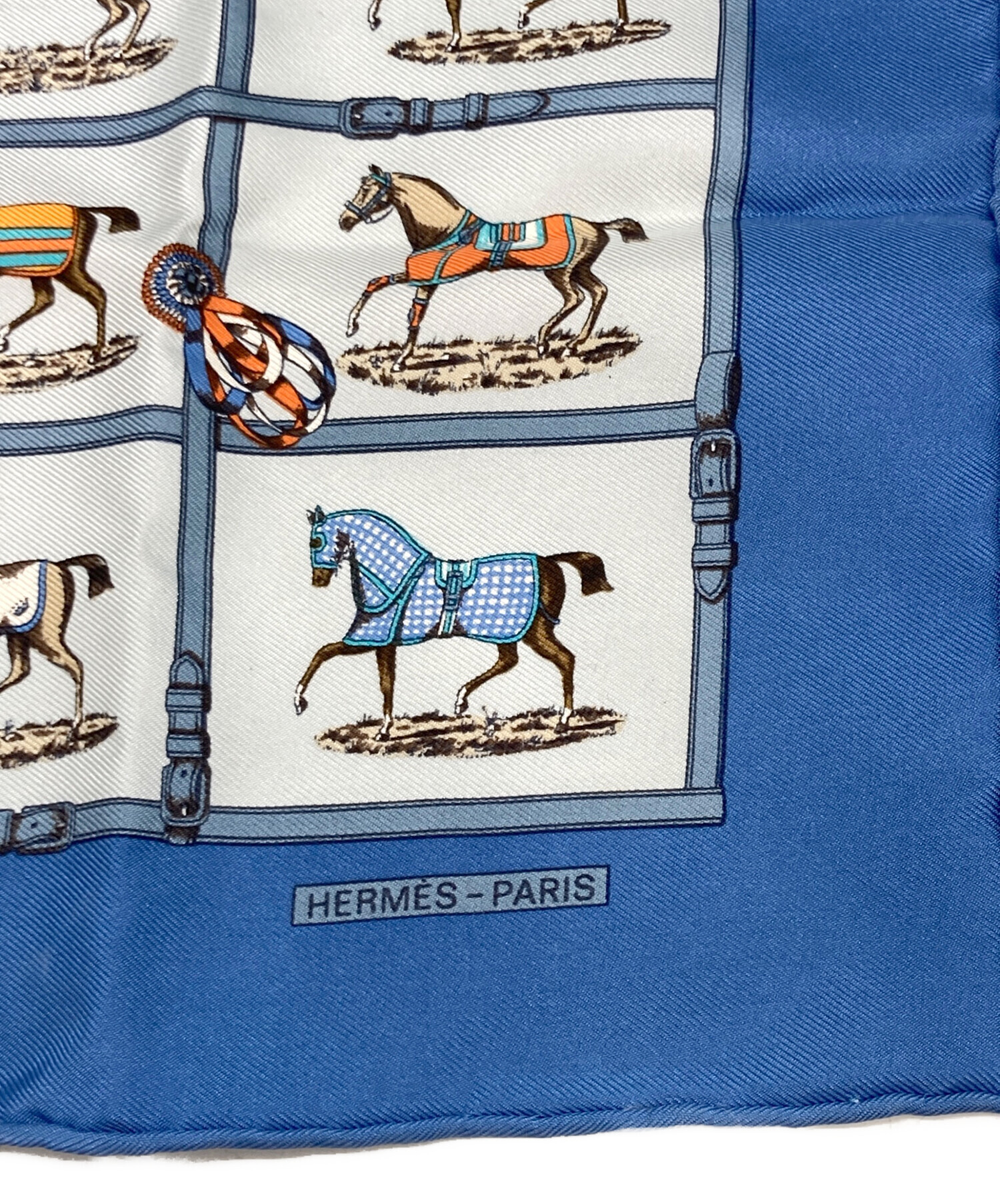 中古・古着通販】HERMES (エルメス) プチカレ ブルー×ホワイト