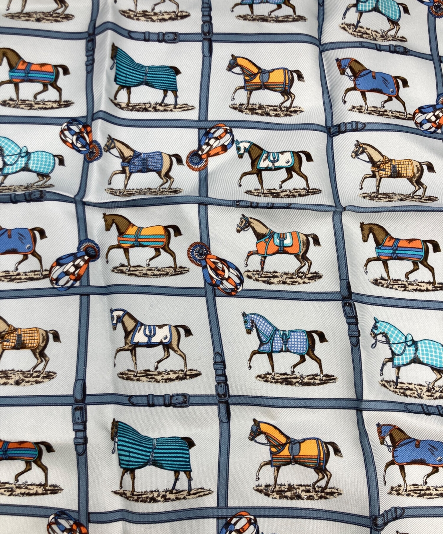 中古・古着通販】HERMES (エルメス) プチカレ ブルー×ホワイト