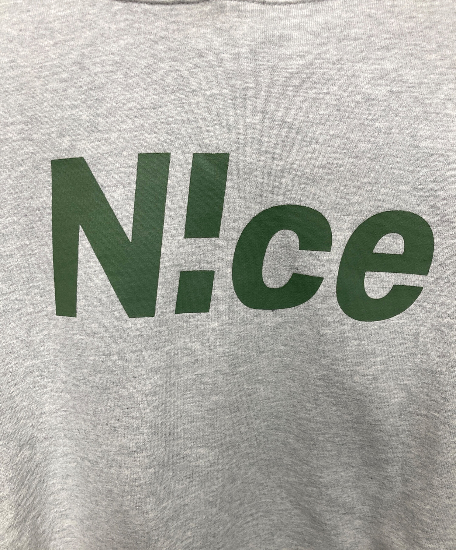 中古・古着通販】NICE (ナイス) プリントパーカー グレー サイズ:XL 