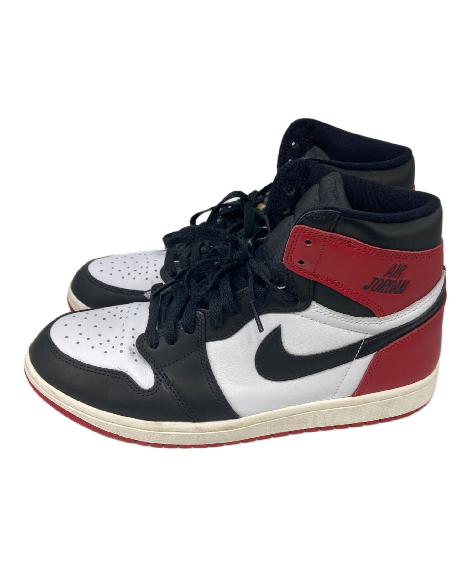 中古・古着通販】NIKE (ナイキ) ハイカットスニーカー ブラック×レッド 