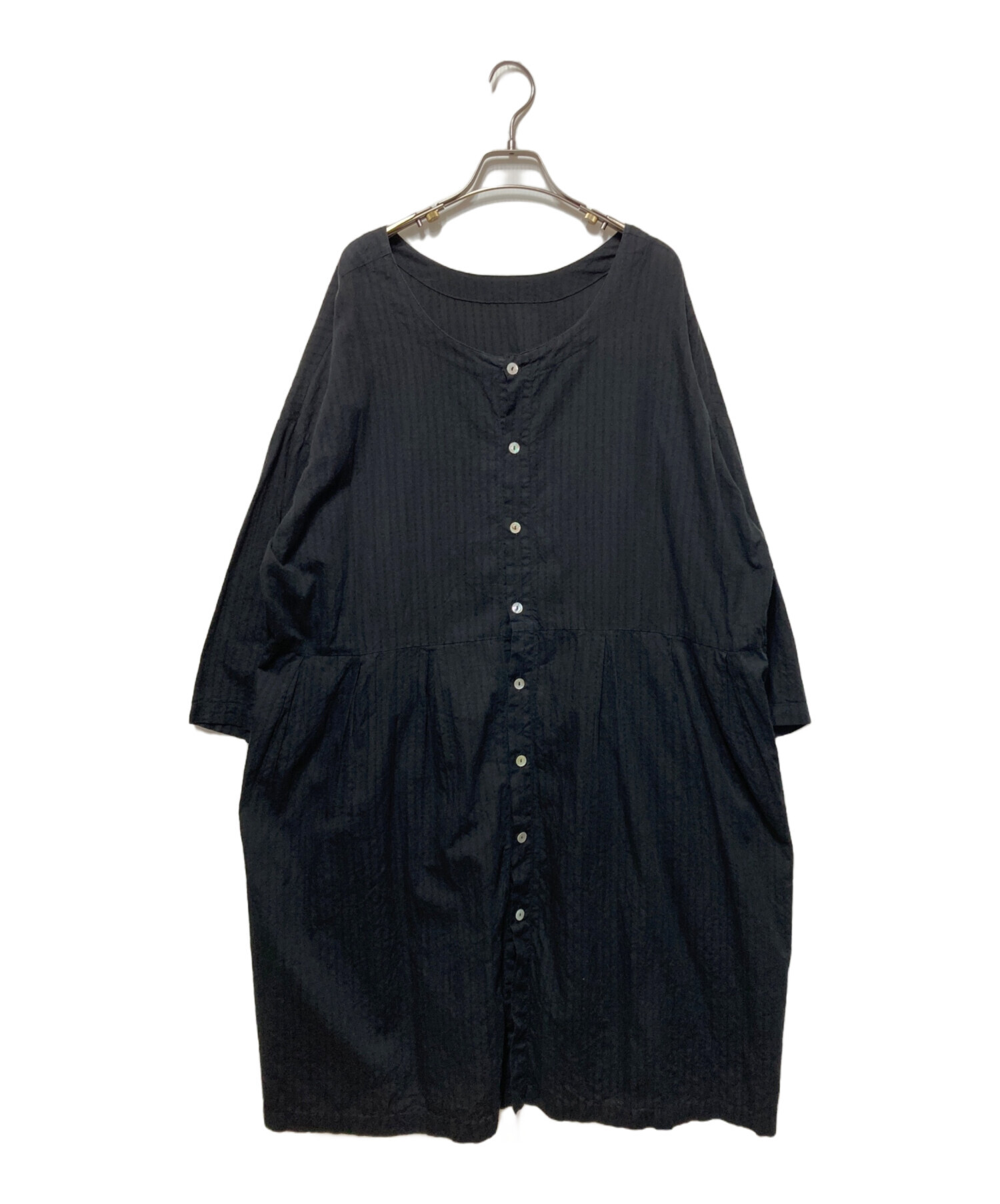 nest Robe 01214-1105 リネンフリンジ ブラウス シャツ ブラック レディース ネストローブ【中古】5-0501M∞ nest Robe - nest Robe 01214-1105 リネンフリンジ ブラウス シャツ