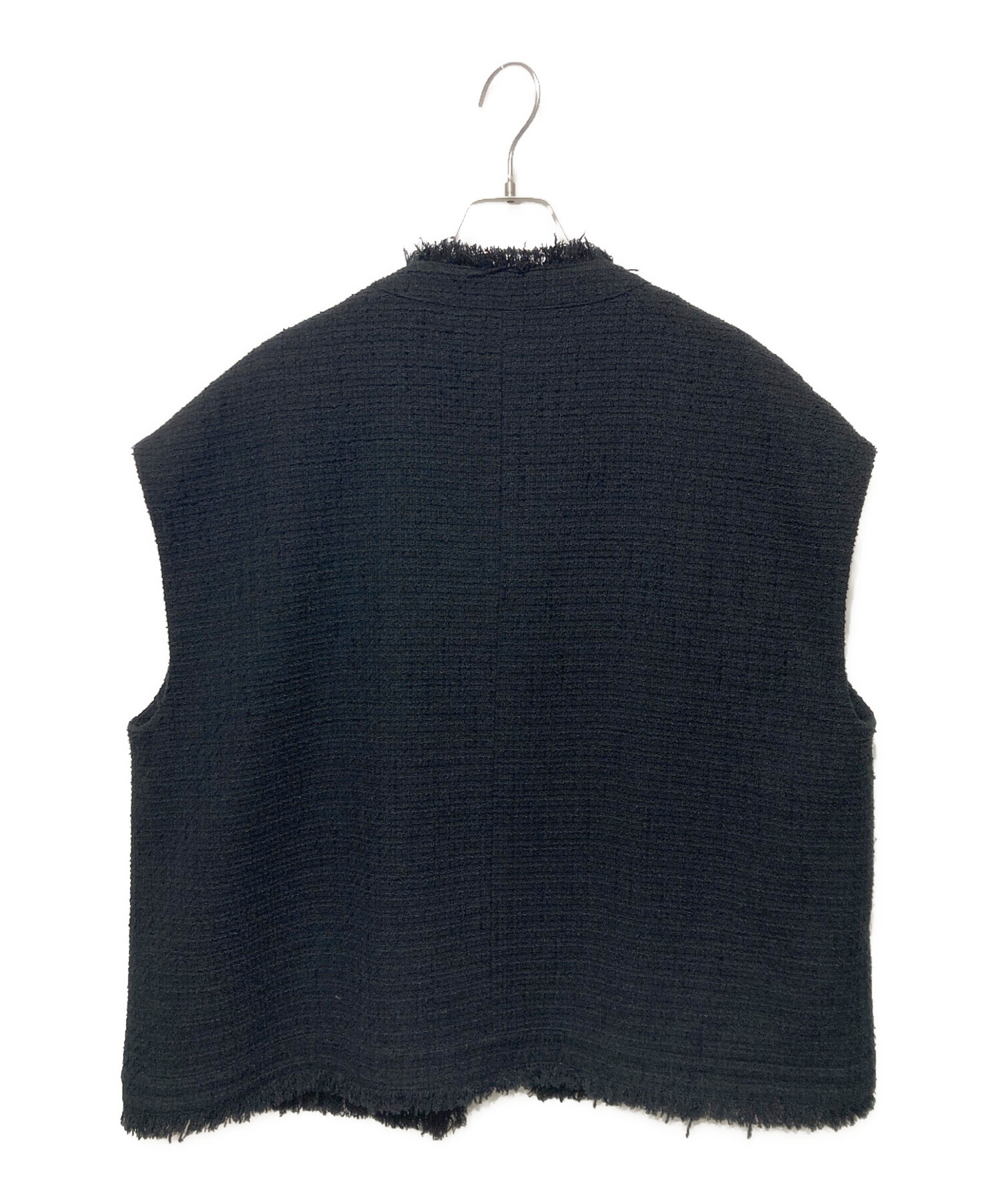 中古・古着通販】na.e (ナエ) Novel Tweed Vest ブラック サイズ