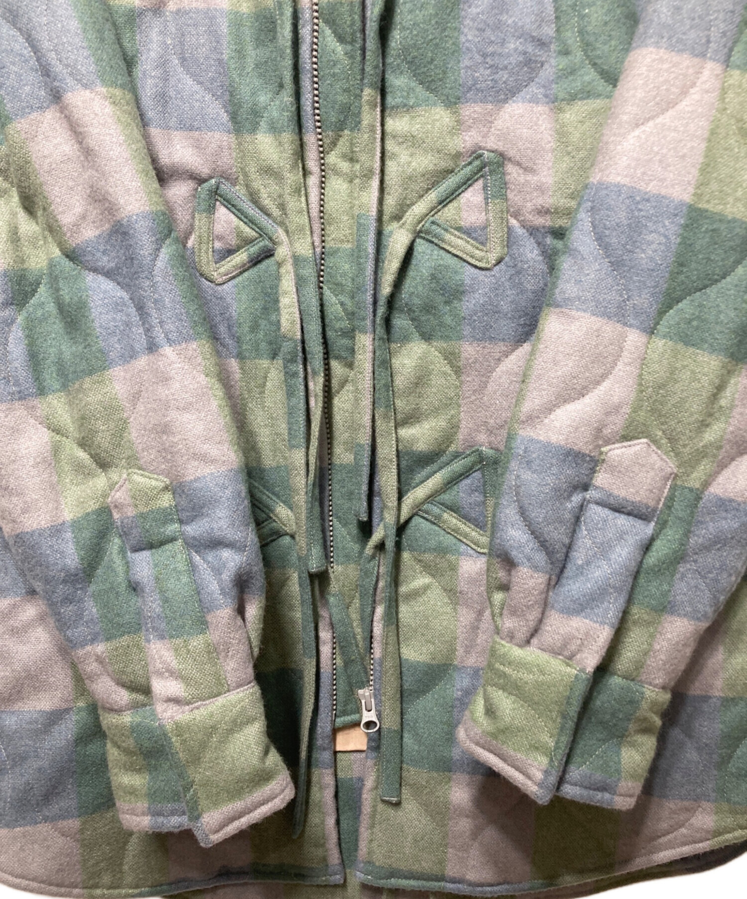 中古・古着通販】soduk (スドーク) puffy ribbon jacket グリーン 