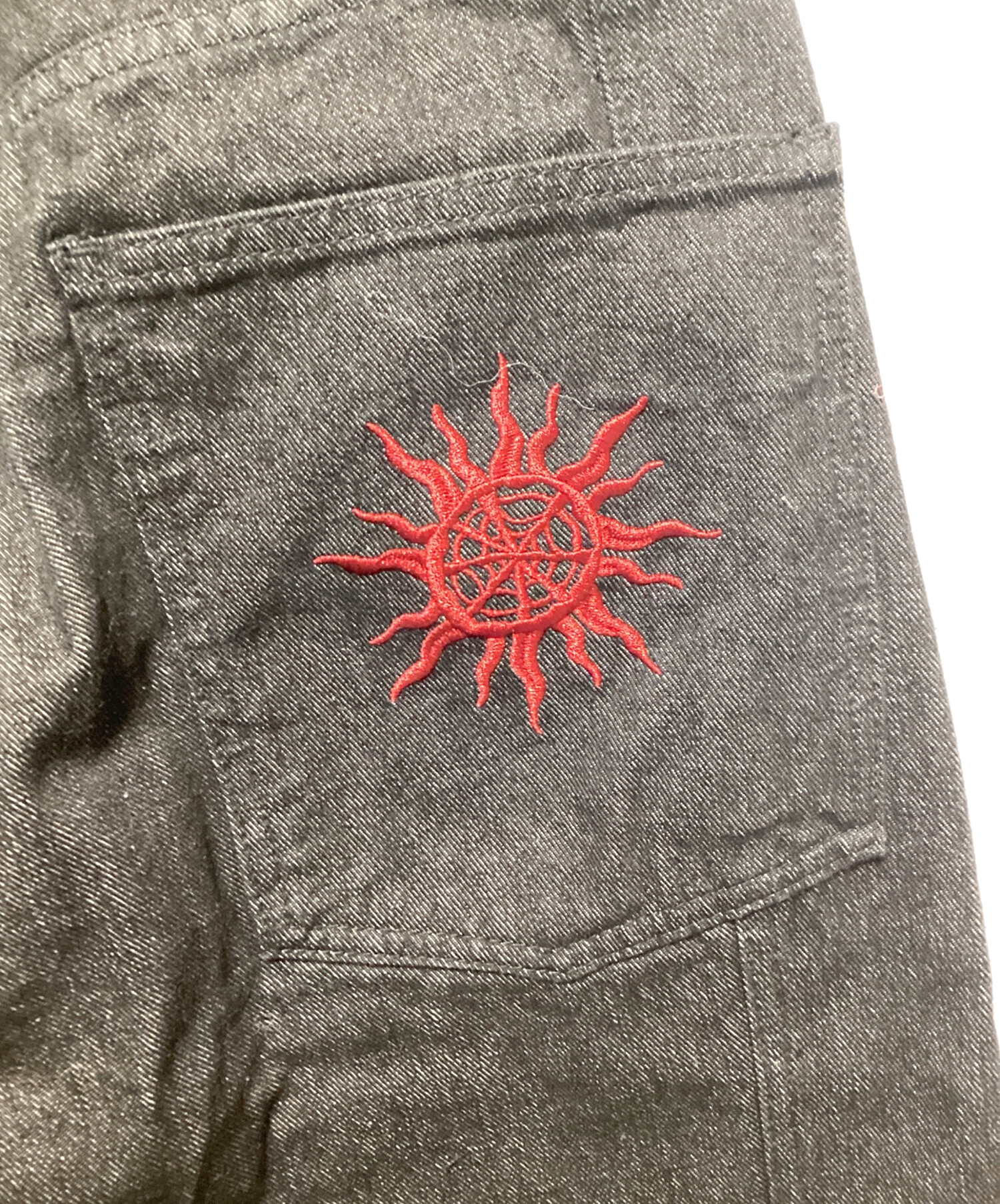 中古・古着通販】Noremid (ノーリミッド) ワイドデニムパンツ ブラック