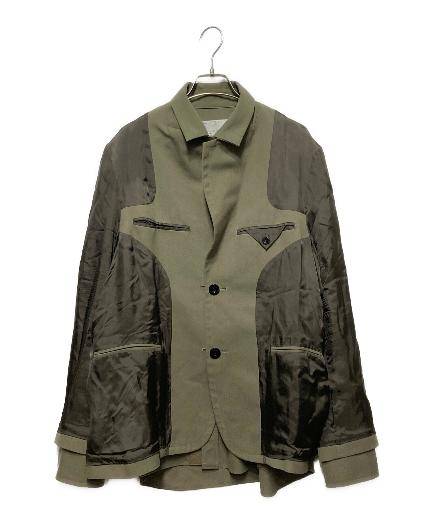 中古・古着通販】sacai (サカイ) Suiting Jacket カーキ サイズ:2 