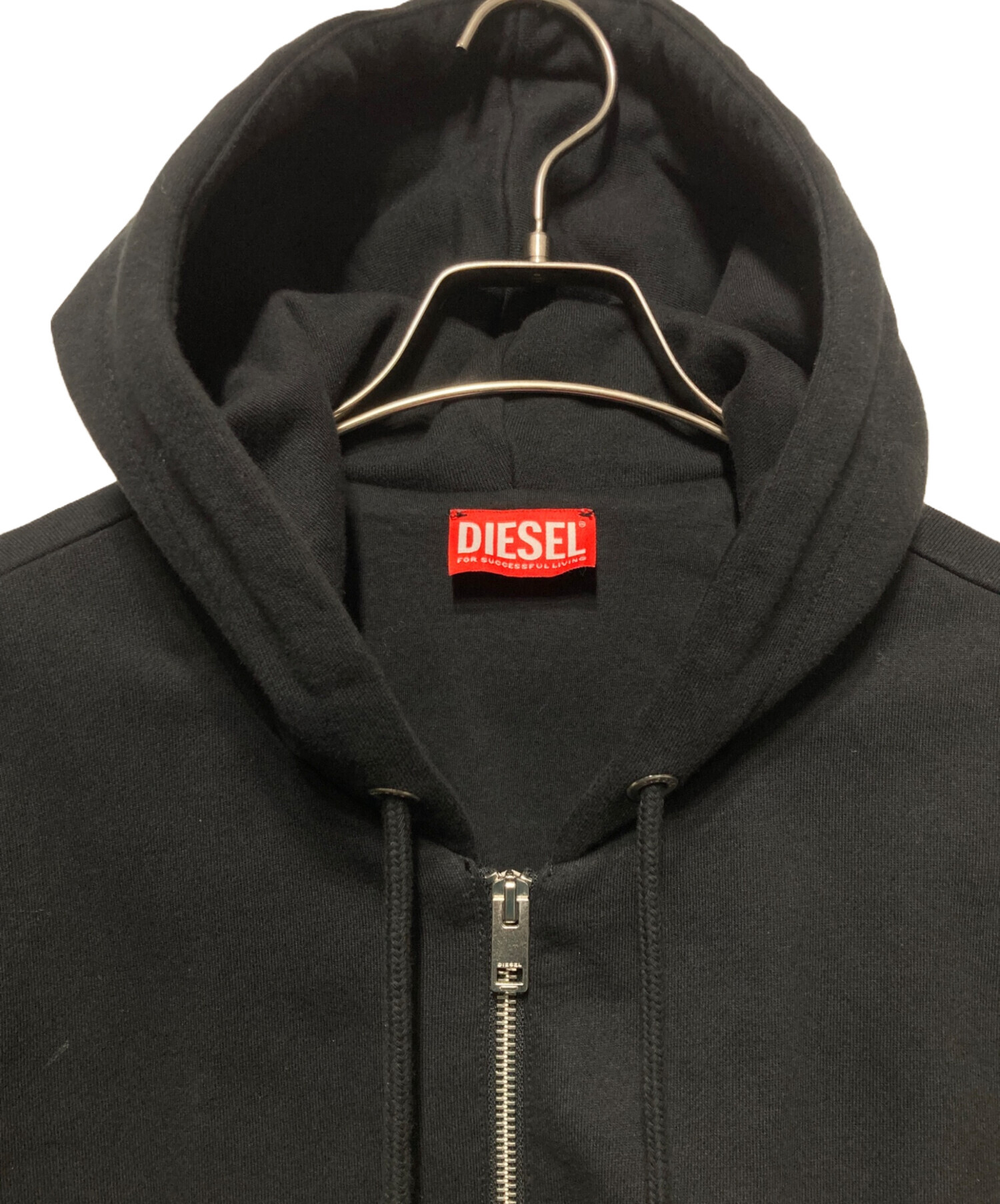 中古・古着通販】DIESEL (ディーゼル) ジップパーカー ブラック サイズ