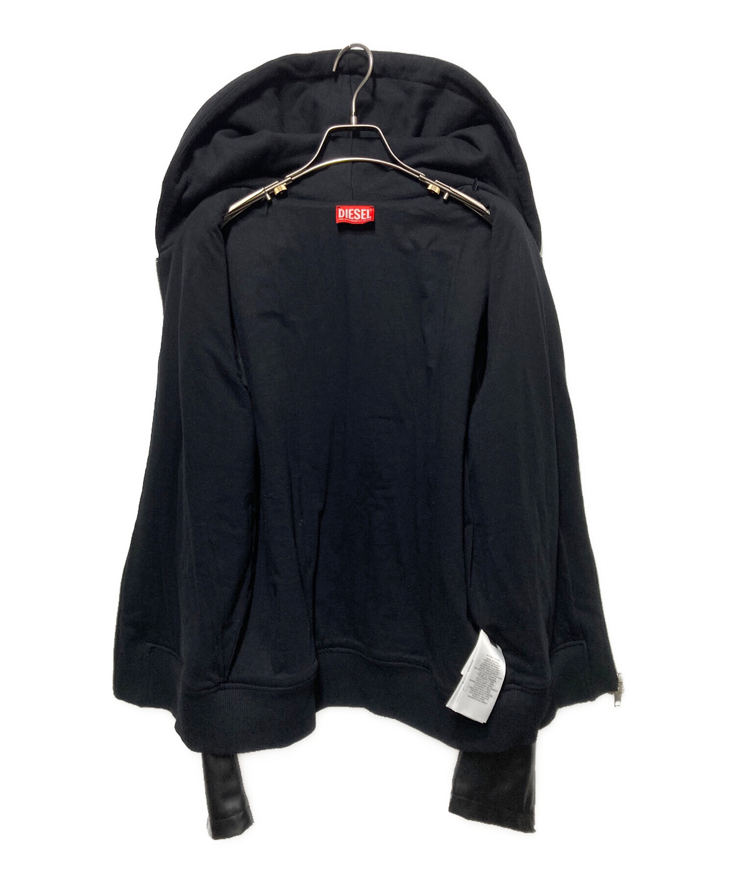 中古・古着通販】DIESEL (ディーゼル) ジップパーカー ブラック サイズ