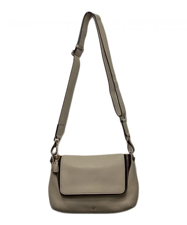 アニヤハインドマーチ maxi zip top handle バッグ　グレージュ 中古・古着通販】ANYA HINDMARCH (アニヤ・ハインドマーチ) マキシ