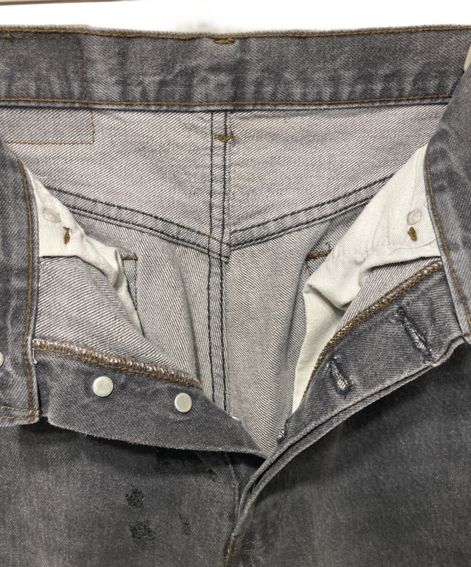 中古・古着通販】LEVI'S (リーバイス) 先染めブラックデニムパンツ