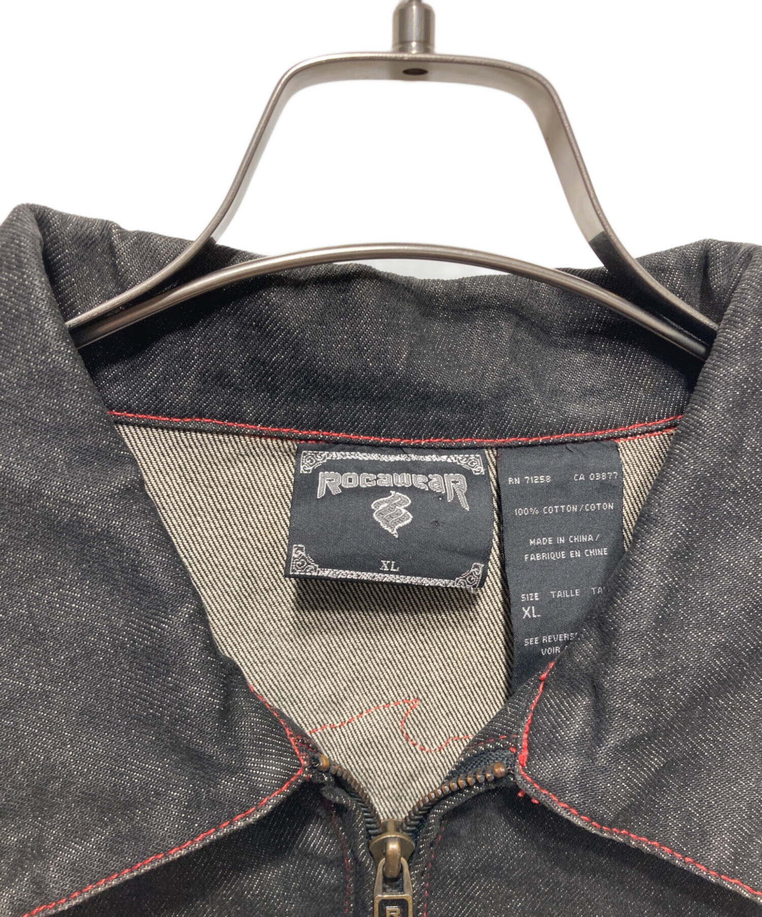 中古・古着通販】ROCA WEAR (ロカウェア) デニムジャケット ブラック