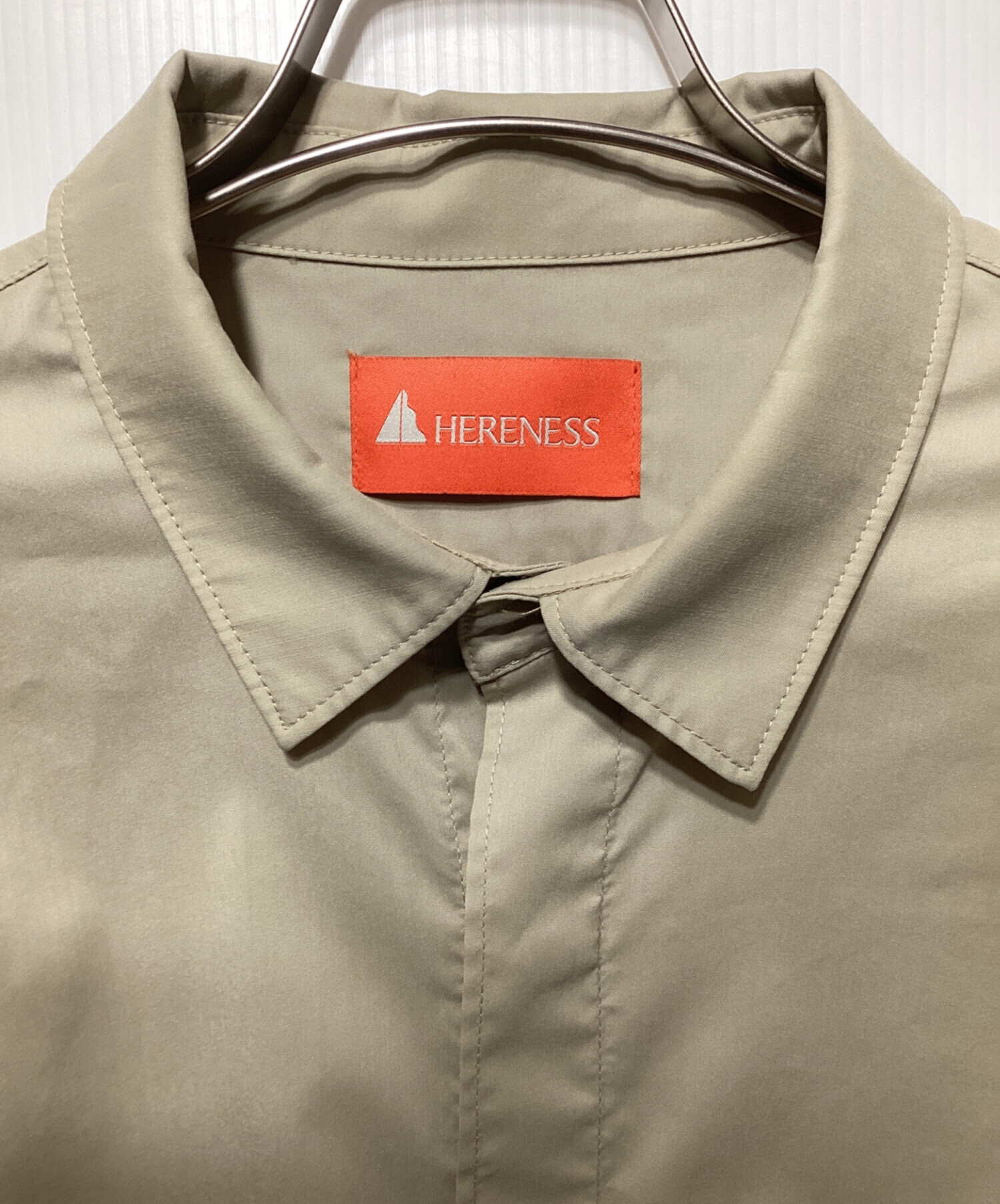 中古・古着通販】HERENESS (ヒアネス) MOUNTAIN WOOL SHIRT ベージュ