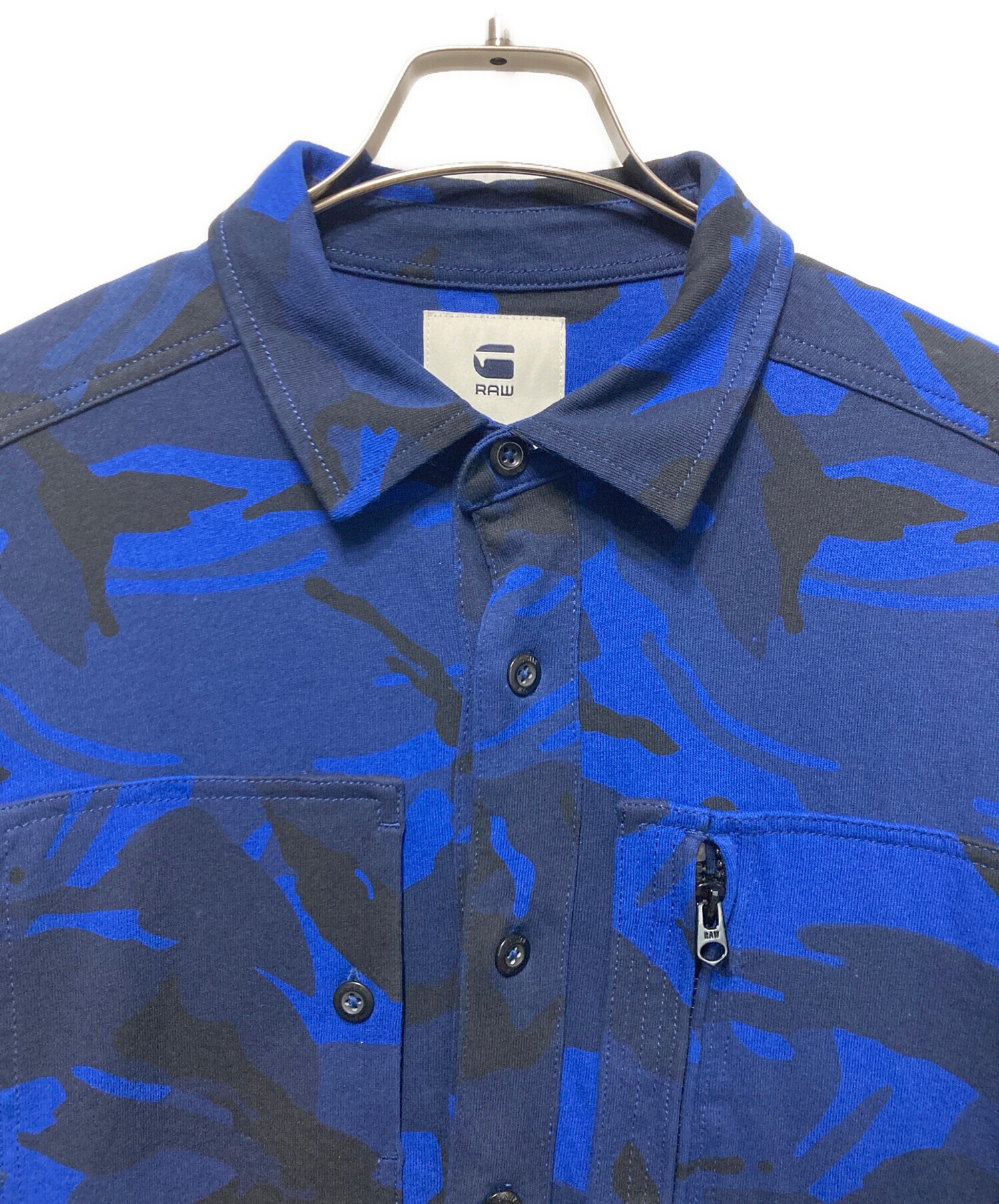 中古・古着通販】G-STAR RAW (ジースターロゥ) カモ柄シャツ ブルー