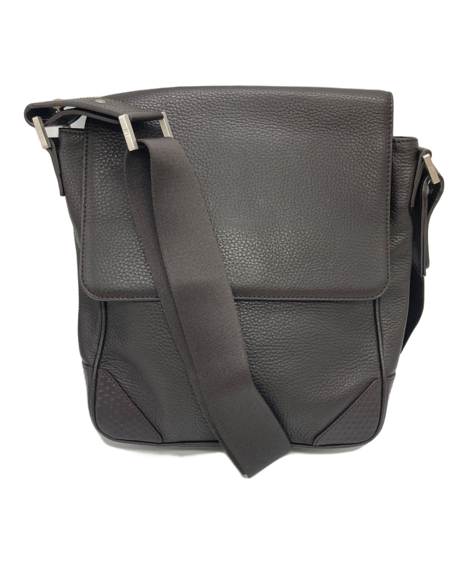 中古・古着通販】dunhill (ダンヒル) レザーフラップショルダーバッグ