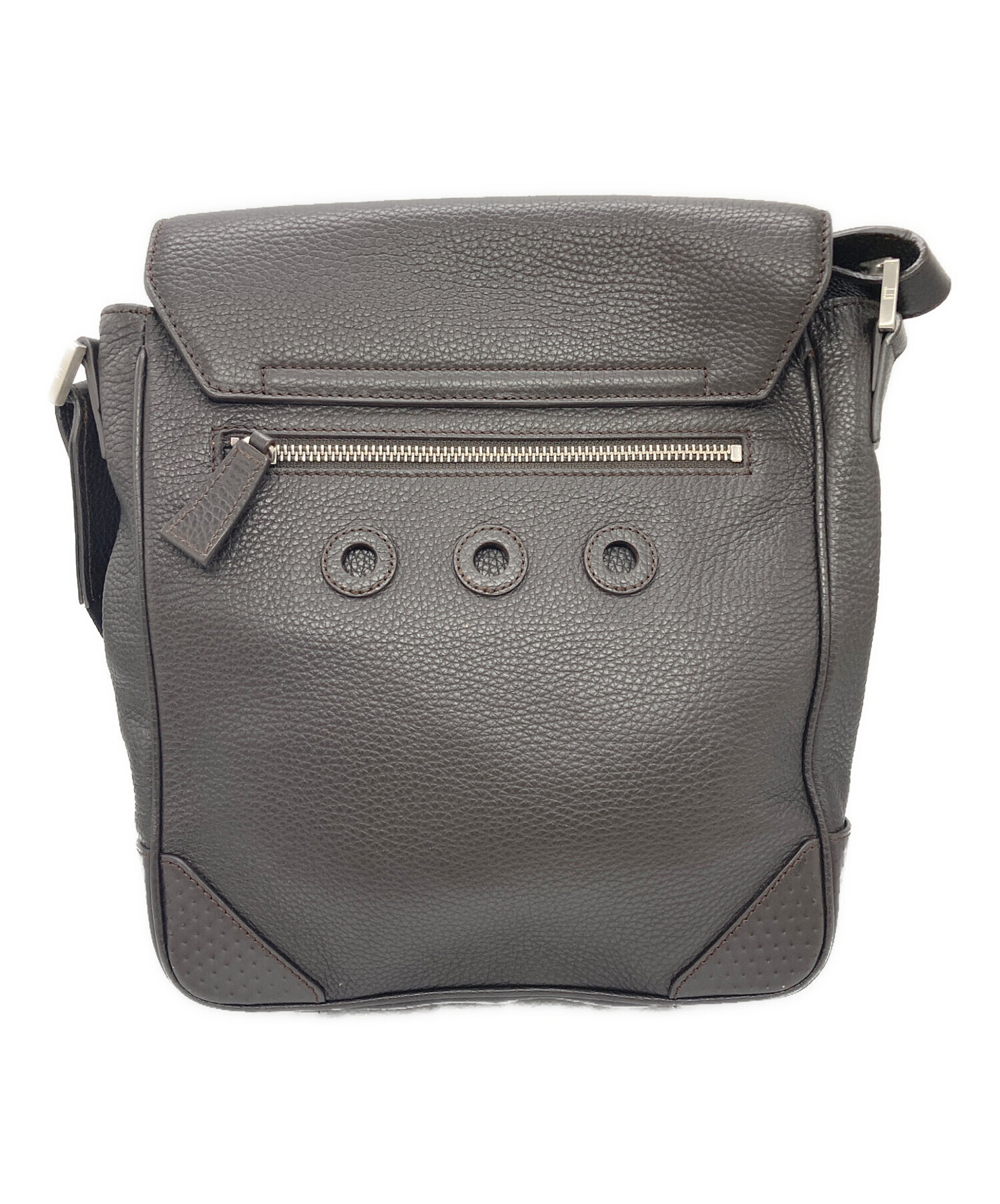 中古・古着通販】dunhill (ダンヒル) レザーフラップショルダーバッグ