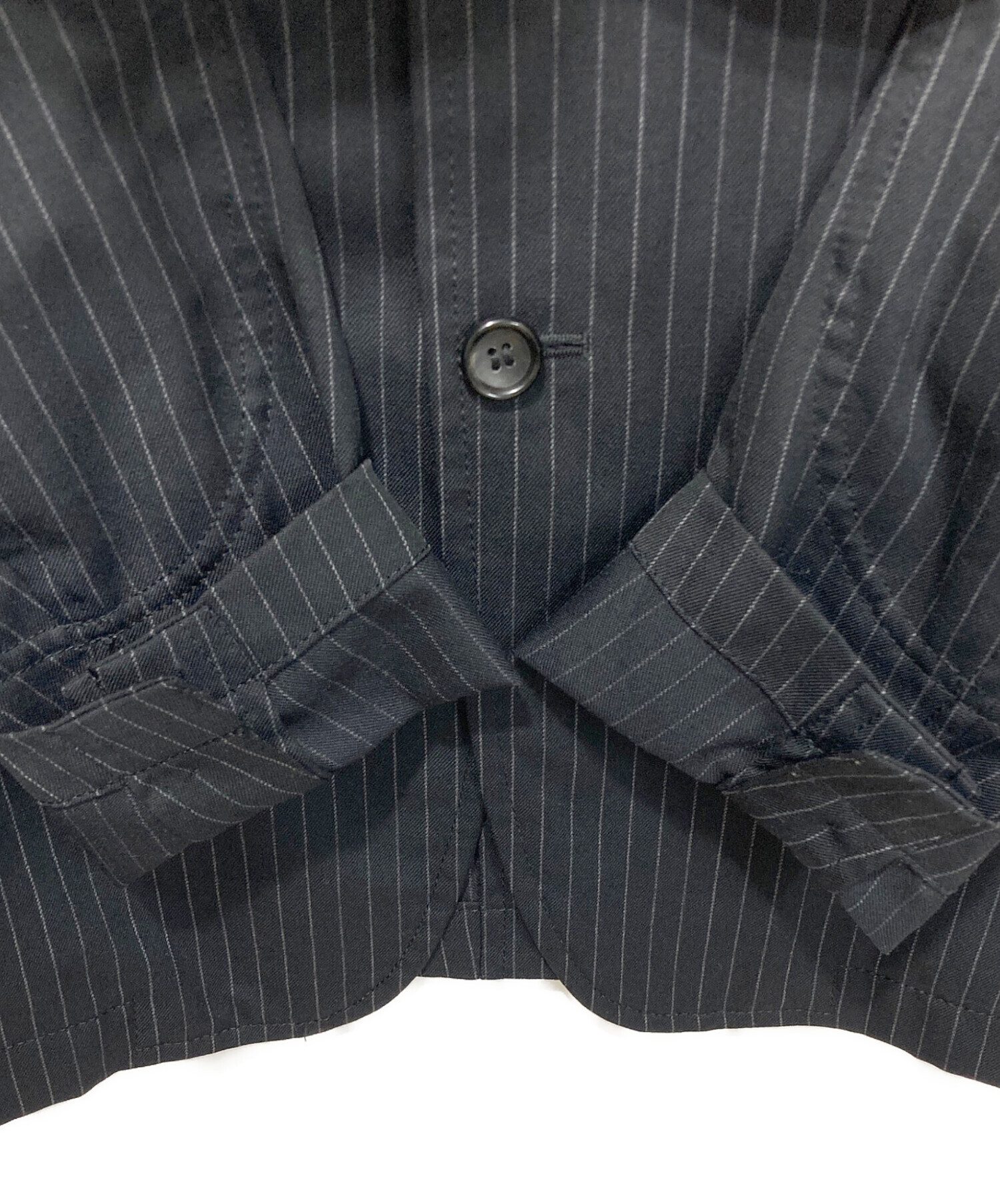 コムデギャルソンオムプリュス　ジャケット　濃紺ピンストライプ　S 中古・古着通販】COMME des GARCONS HOMME PLUS (コムデギャルソンオム