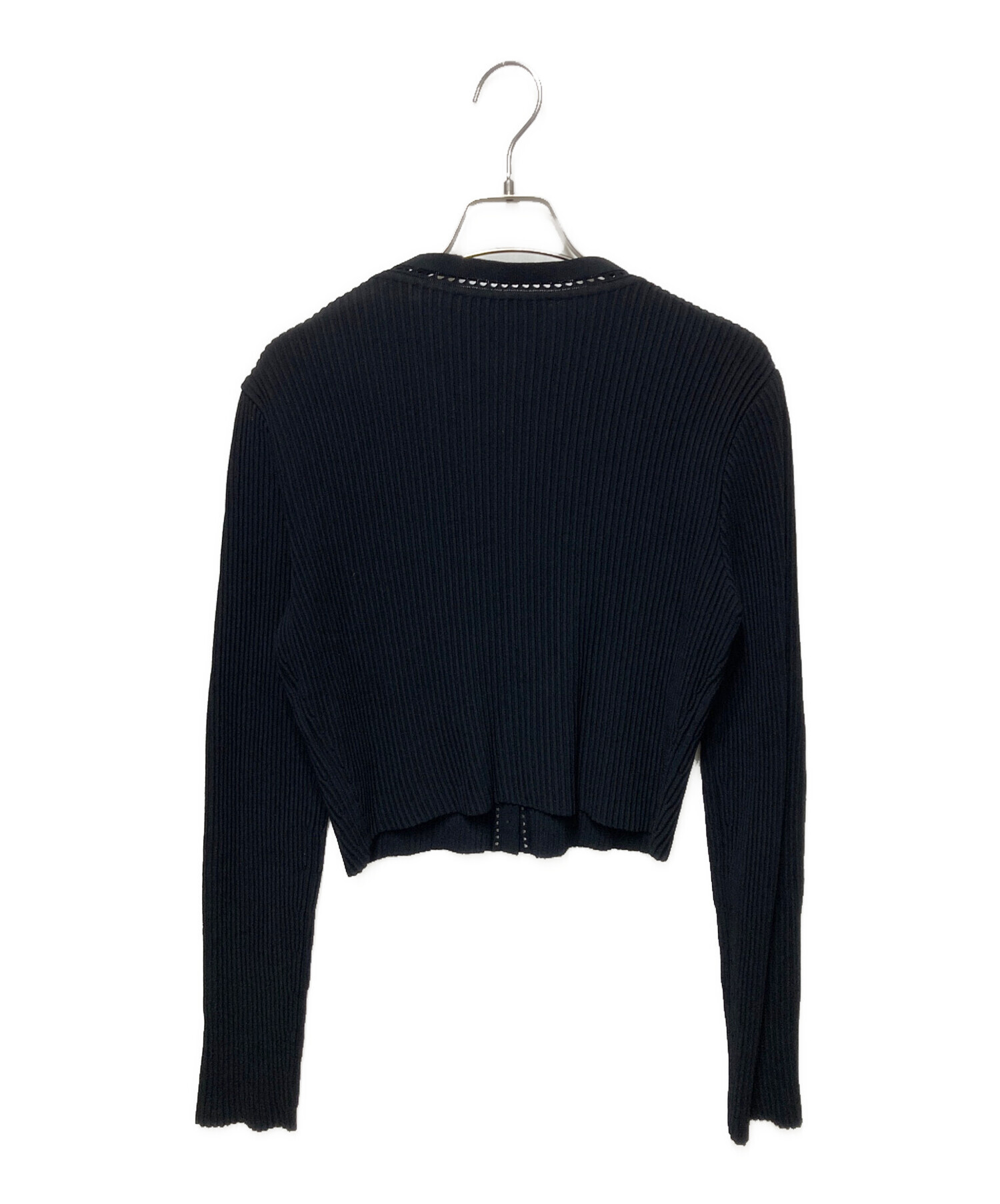 中古・古着通販】GUCCI (グッチ) プリーツニットカーディガン ブラック