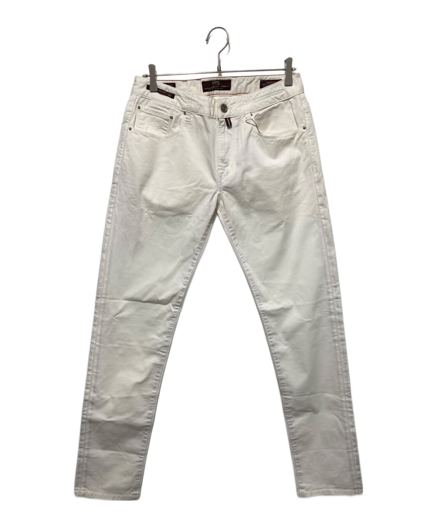 PT05 ホワイト スーパースリムフィット パンツ 中古・古着通販】PT05 (ピーティーゼロチンクエ) スーパースリム