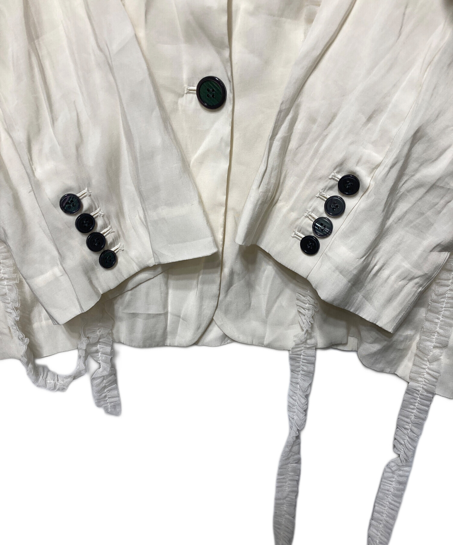 中古・古着通販】Andequal (アンドコール) tulle pattern sheer jacket 