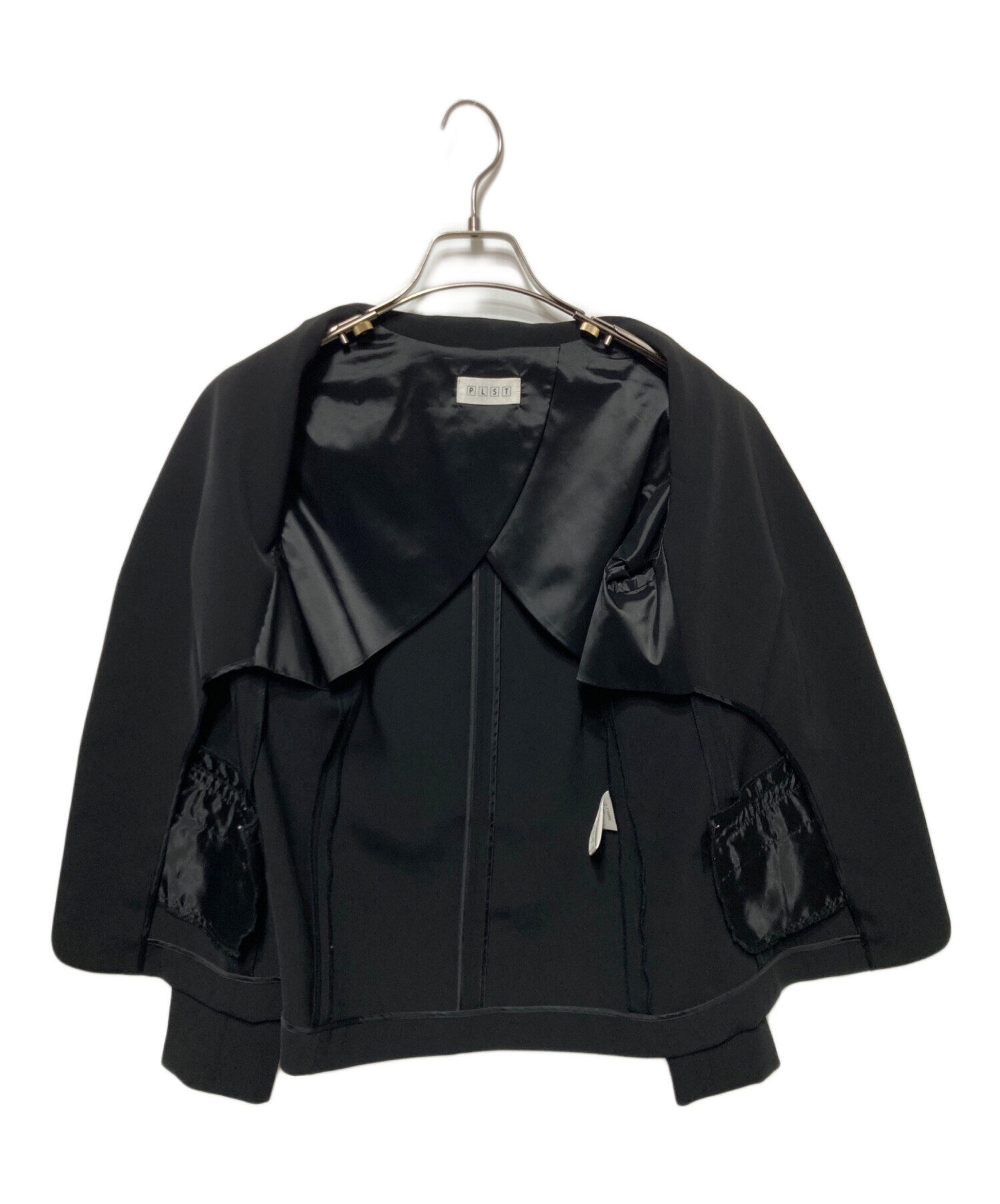 中古・古着通販】PLST (プラステ) ノーカラージャケット ブラック 