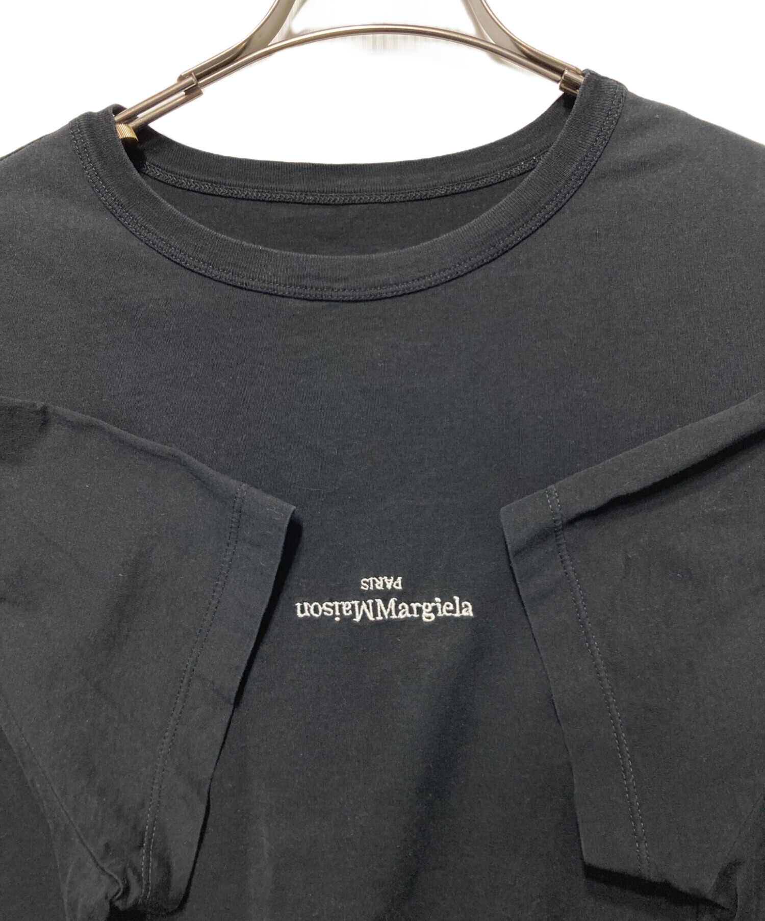 Maison Margiela 反転ロゴ Tシャツ サイズ52 ブラック 中古・古着通販】Maison Margiela (メゾンマルジェラ) 反転ロゴTEE