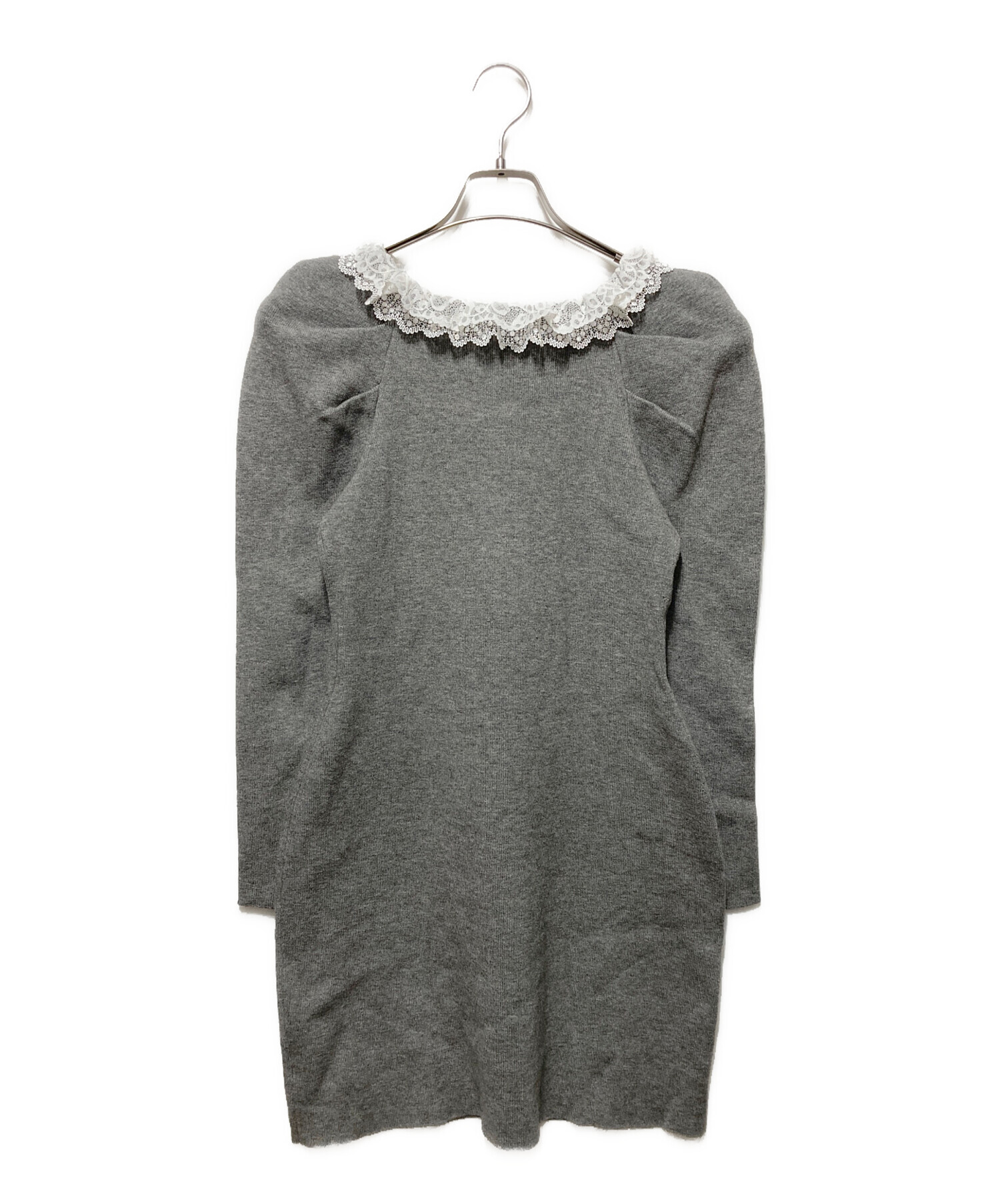 中古・古着通販】Snidel (スナイデル) フリルネックニットワンピース