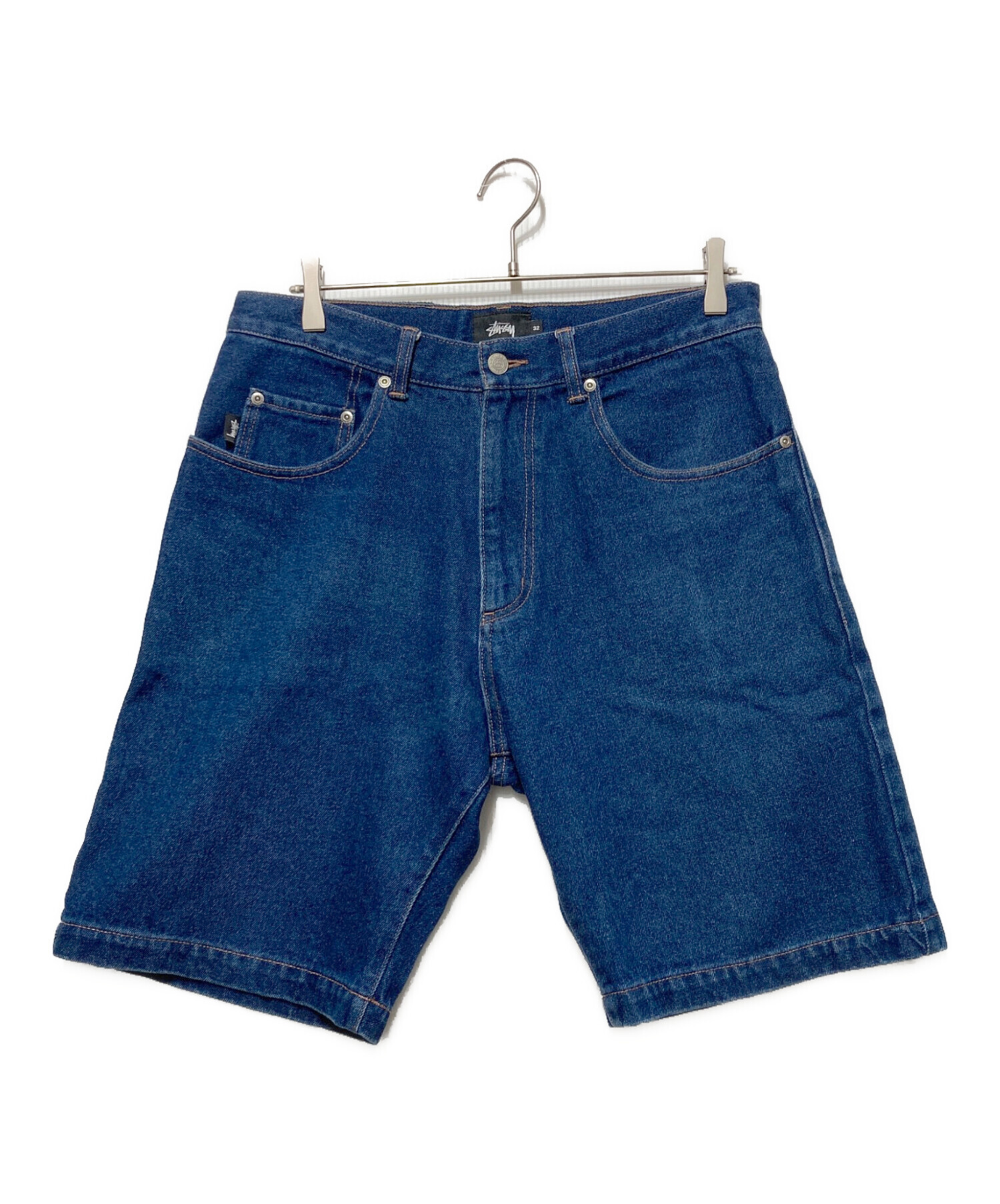 STUSSY ROUGH&RUGGED バックロゴ デニム ブルー ハーフパンツ STUSSY