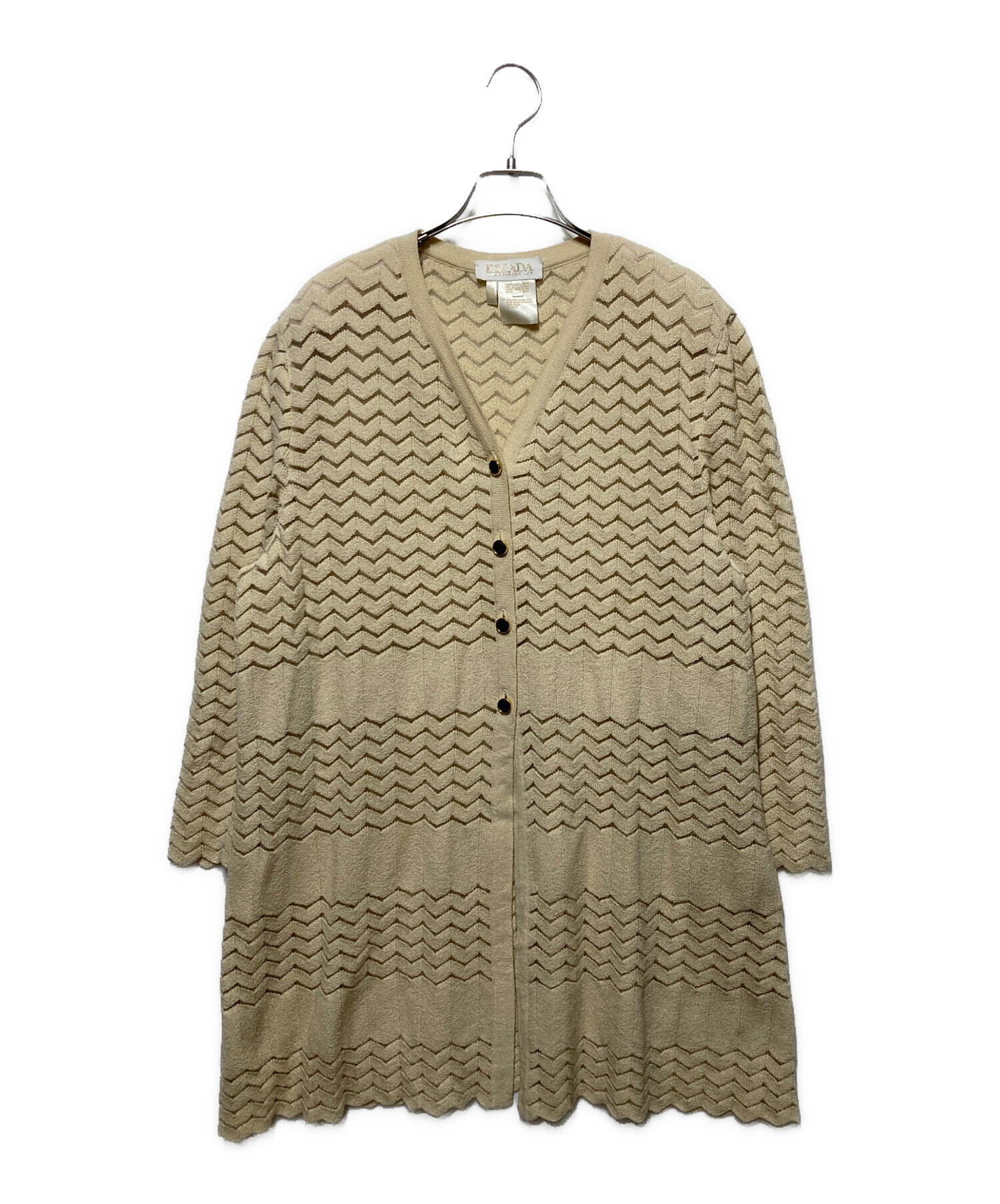 中古・古着通販】ESCADA (エスカーダ) 金釦ロングカーディガン 