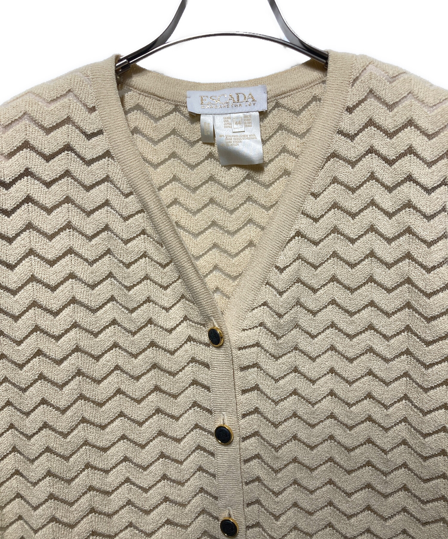 中古・古着通販】ESCADA (エスカーダ) 金釦ロングカーディガン