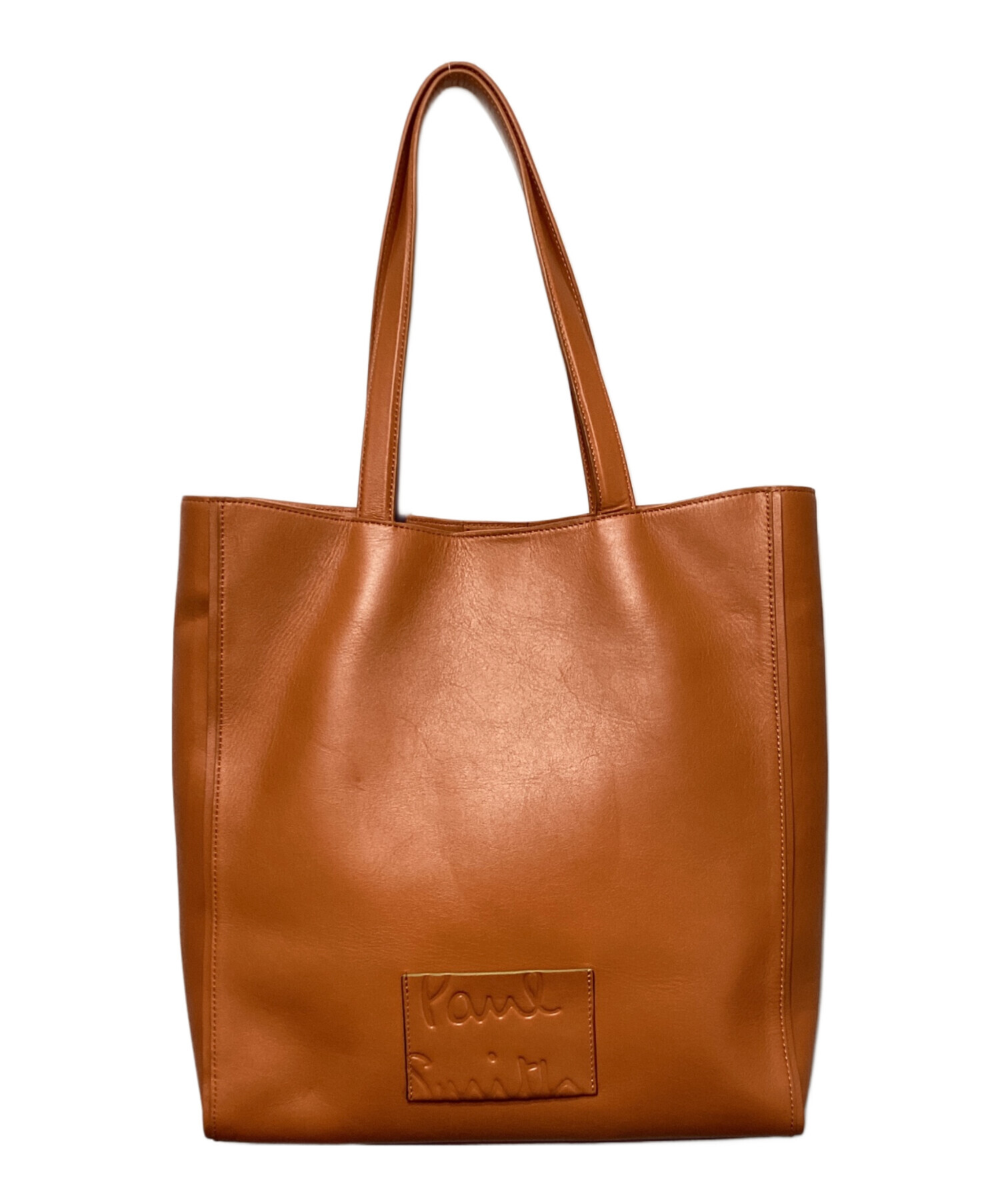 本物 ポールスミス Paul Smith レザー ショルダーバッグ トートバッグ ブラウン バッグ 中古 Paul Smith - PaulSmith(ポールスミス) ショルダーバッグ - ブラウン