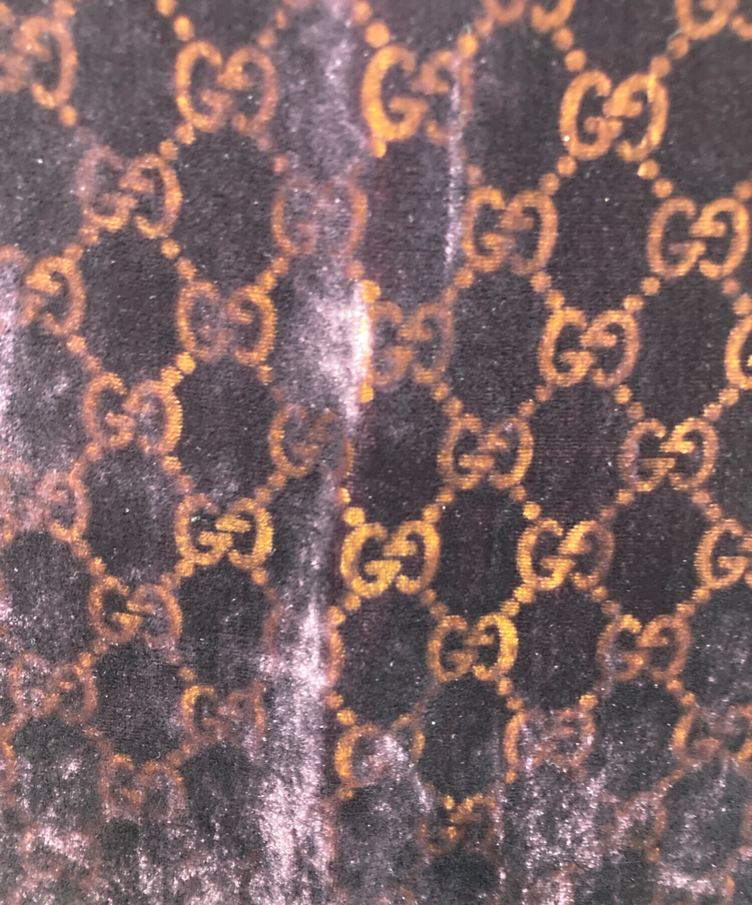 中古・古着通販】GUCCI (グッチ) GGロゴ ベルベットストール パープル