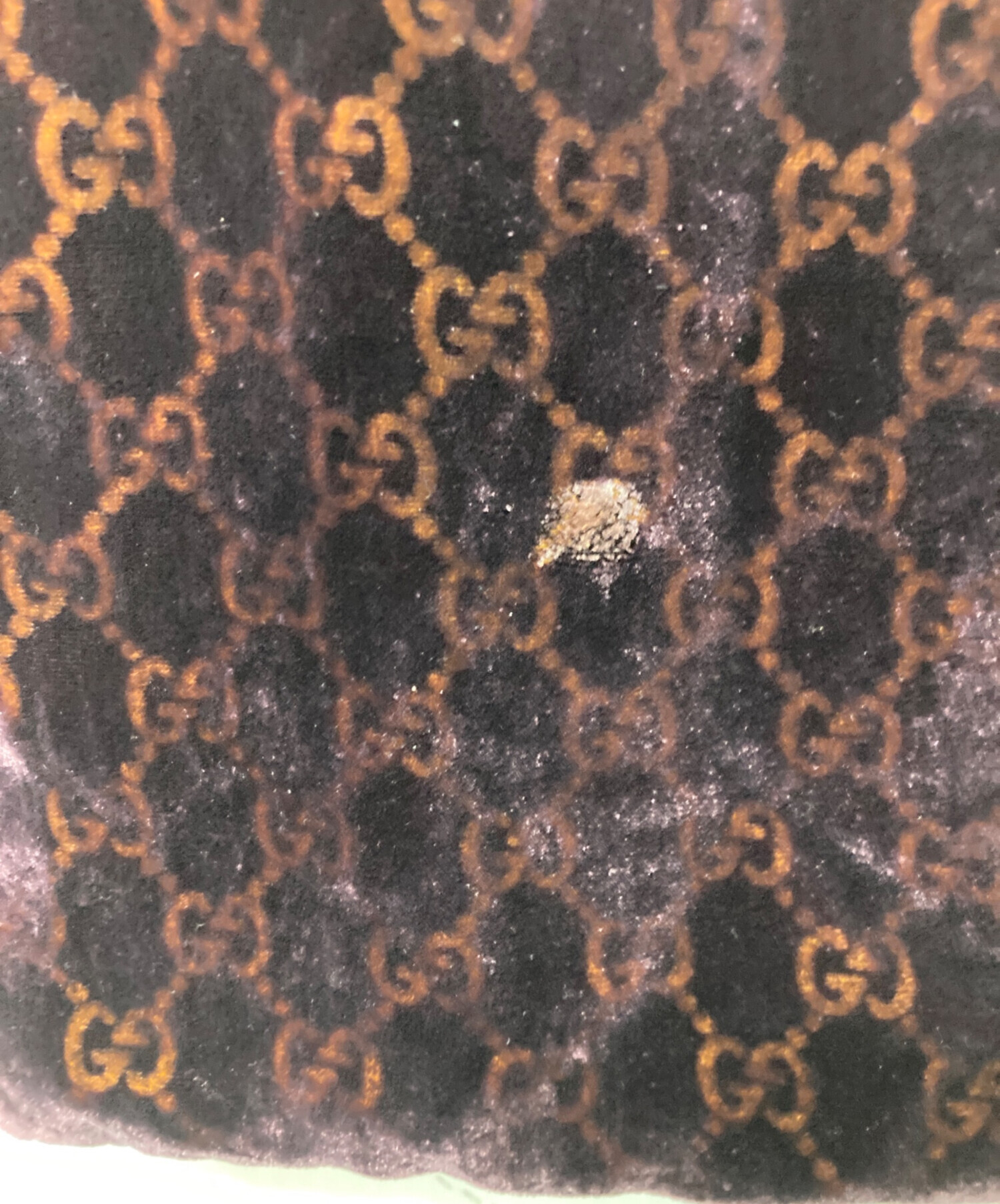 中古・古着通販】GUCCI (グッチ) GGロゴ ベルベットストール パープル