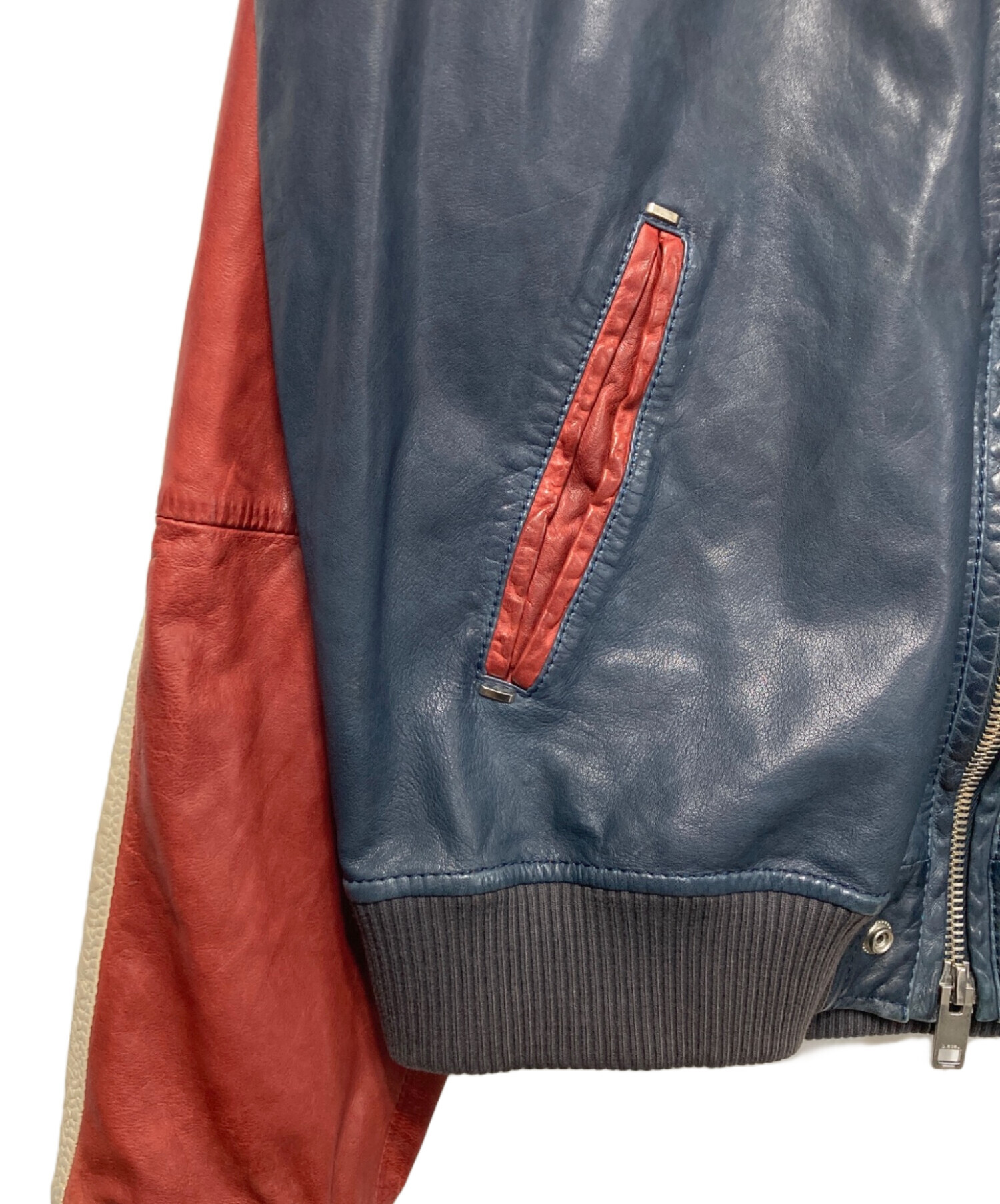 美品 DIESEL 限定版 赤 レザーシャツ レザー ジャケット vintage