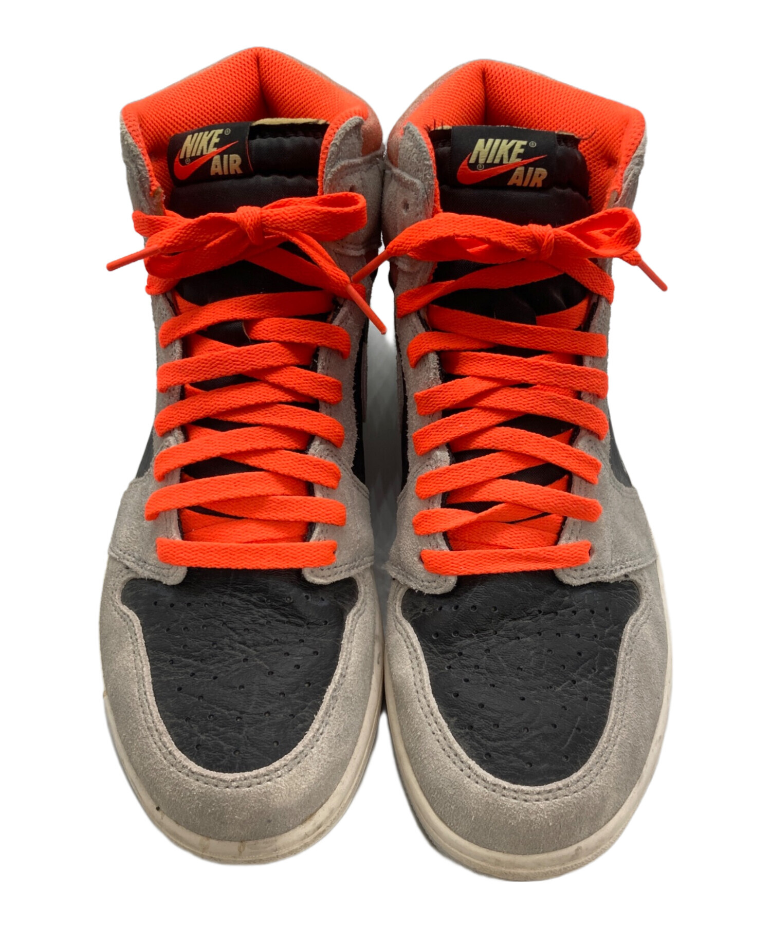 Nike Air ハイカットスニーカー グレー/オレンジ　クラフト 中古・古着通販】NIKE (ナイキ) ハイカットスニーカー グレー×オレンジ
