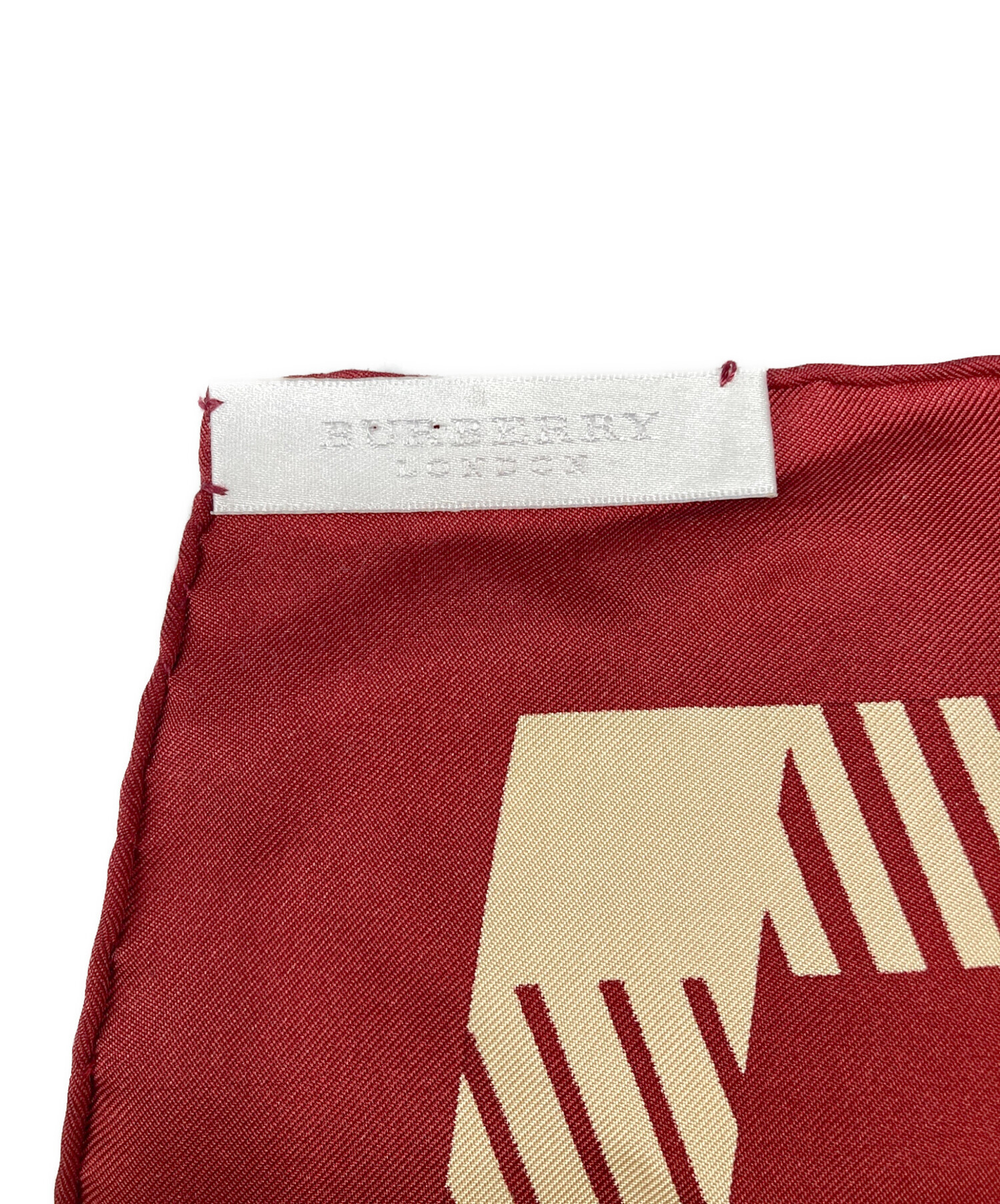 中古・古着通販】BURBERRY (バーバリー) シルクスカーフ レッド