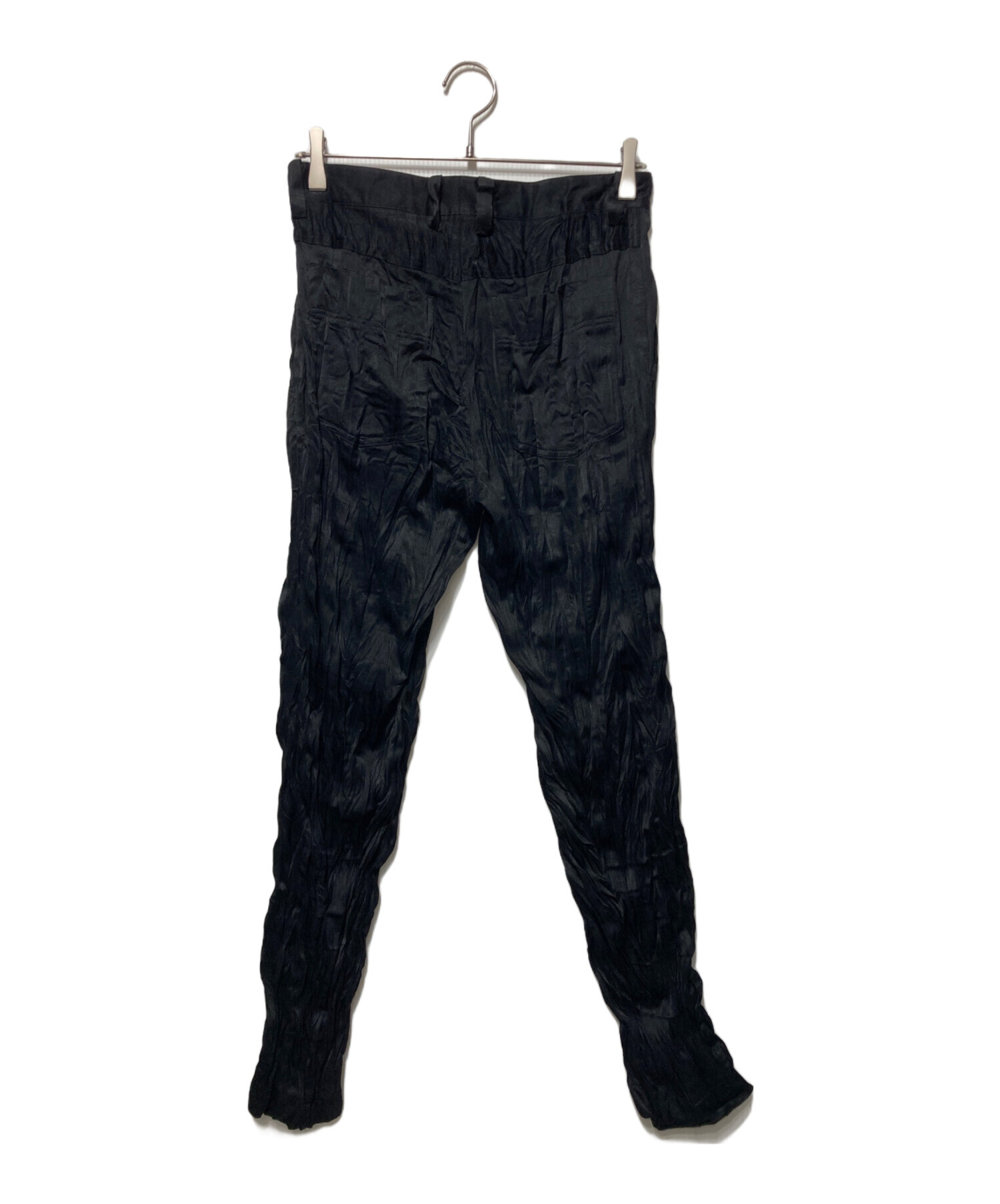 22081✨ISSEY MIYAKE シワ加工 パンツ ブラック S 中古・古着通販】ISSEY MIYAKE (イッセイミヤケ) ワッシャープリーツ