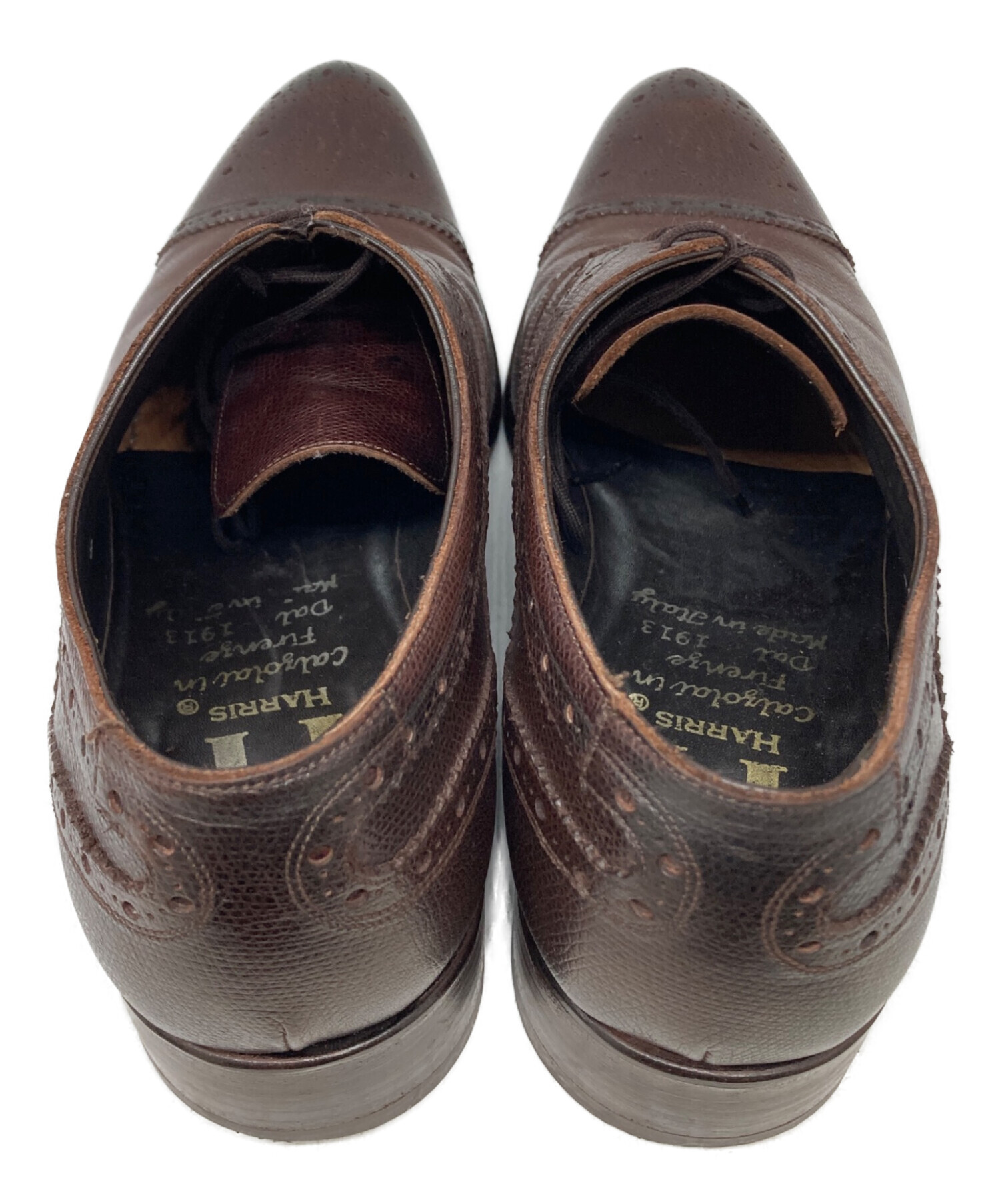 未使用品 HARRIS ハリス ドレスシューズ 中古・古着通販】harriss (ハリス) メダリオンシューズ ブラウン