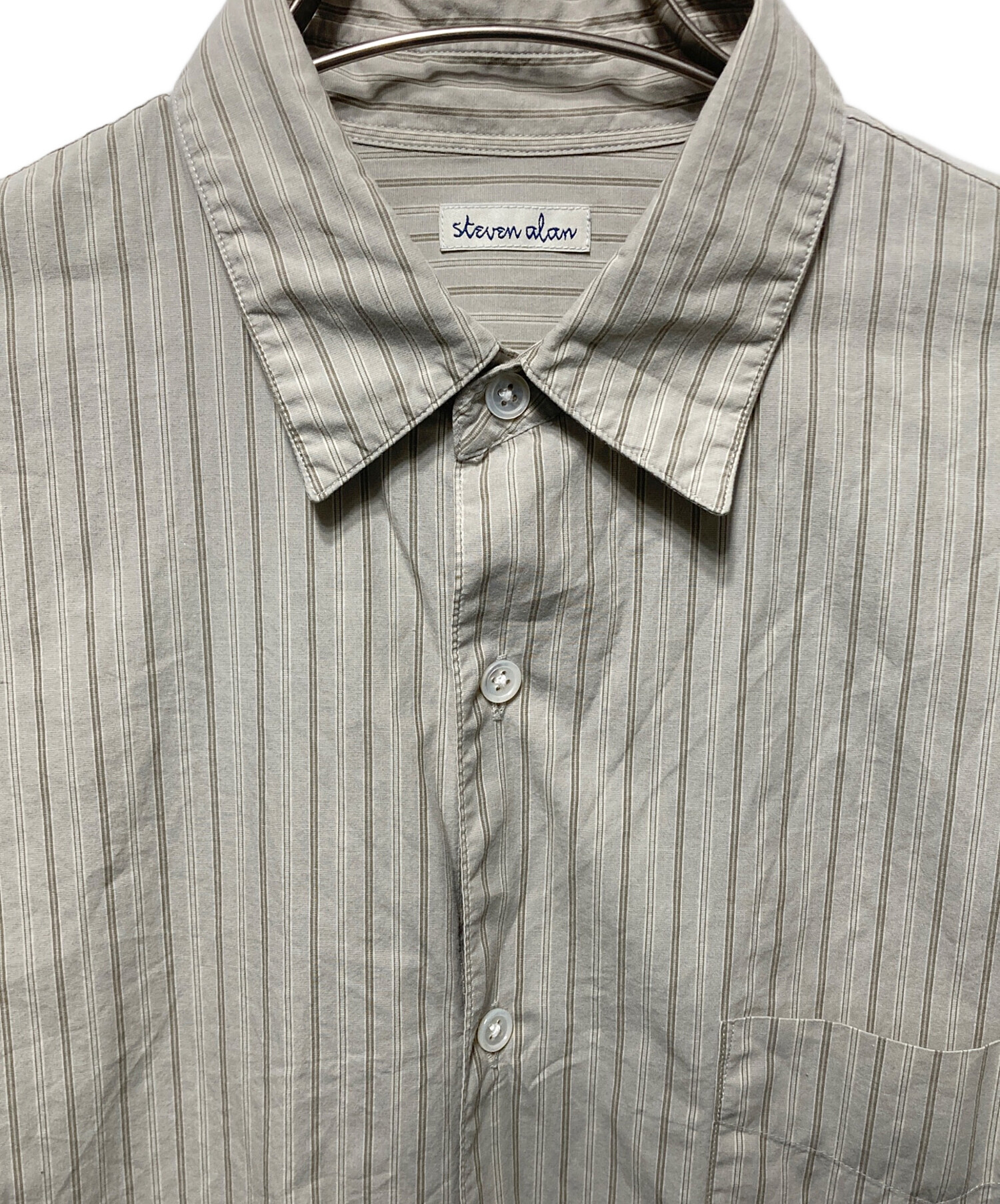 中古・古着通販】STEVEN ALAN (スティーブンアラン) ストライプシャツ 