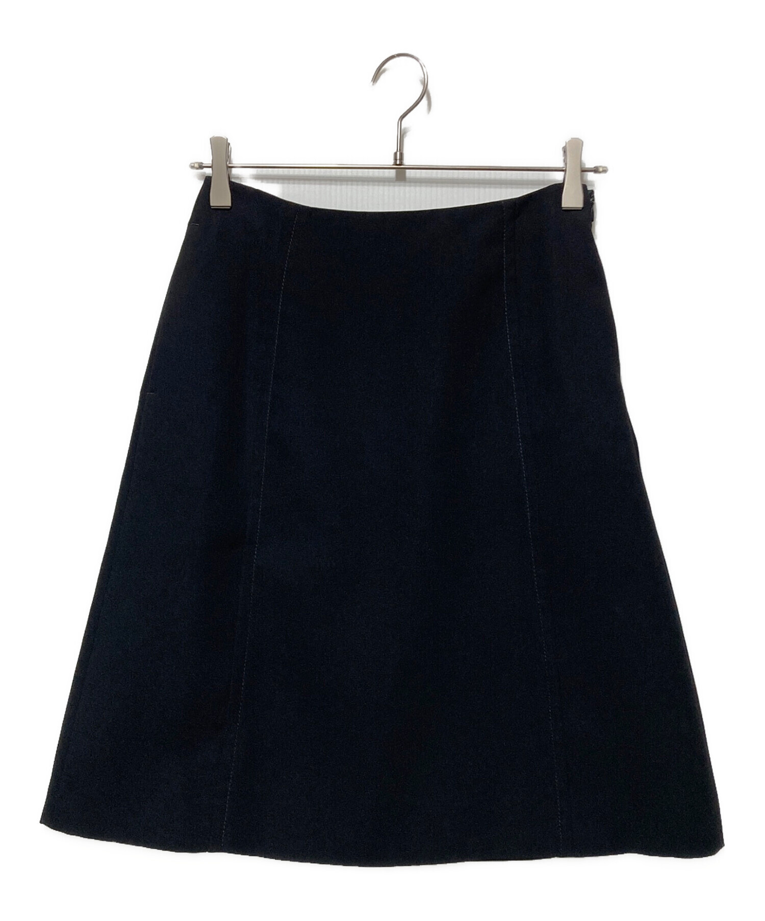 中古・古着通販】PRADA (プラダ) ミディスカート ブラック サイズ:38