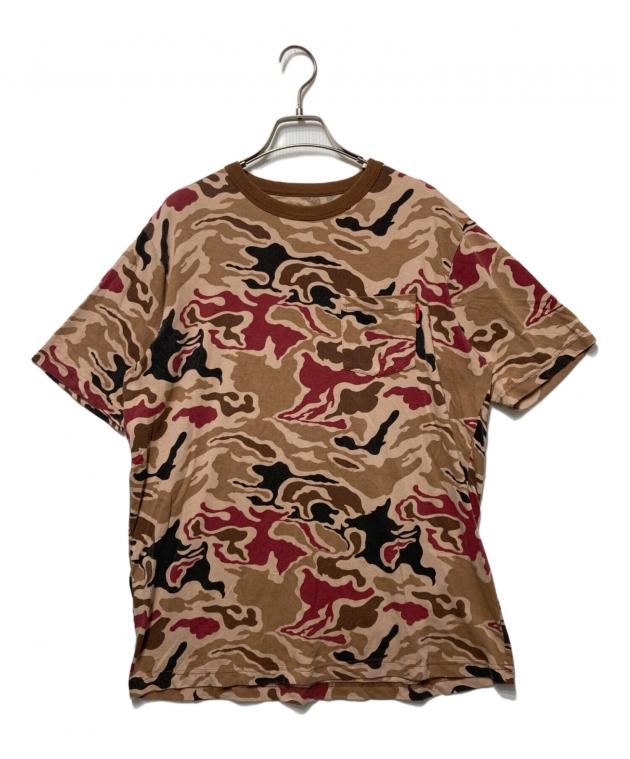 中古・古着通販】SUPREME (シュプリーム) カモ柄ポケットTEE ブラウン 