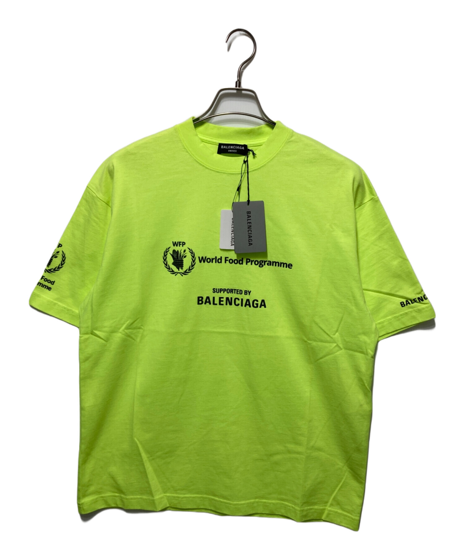 バレンシアガ BALENCIAGA BALENCIAGA × WFP 半袖Tシャツ 衣料品 トップス コットン メンズ レディース ホワイト系 612966 【中古】 BALENCIAGA - バレンシアガ BALENCIAGA BALENCIAGA × WFP 半袖Tシャツ
