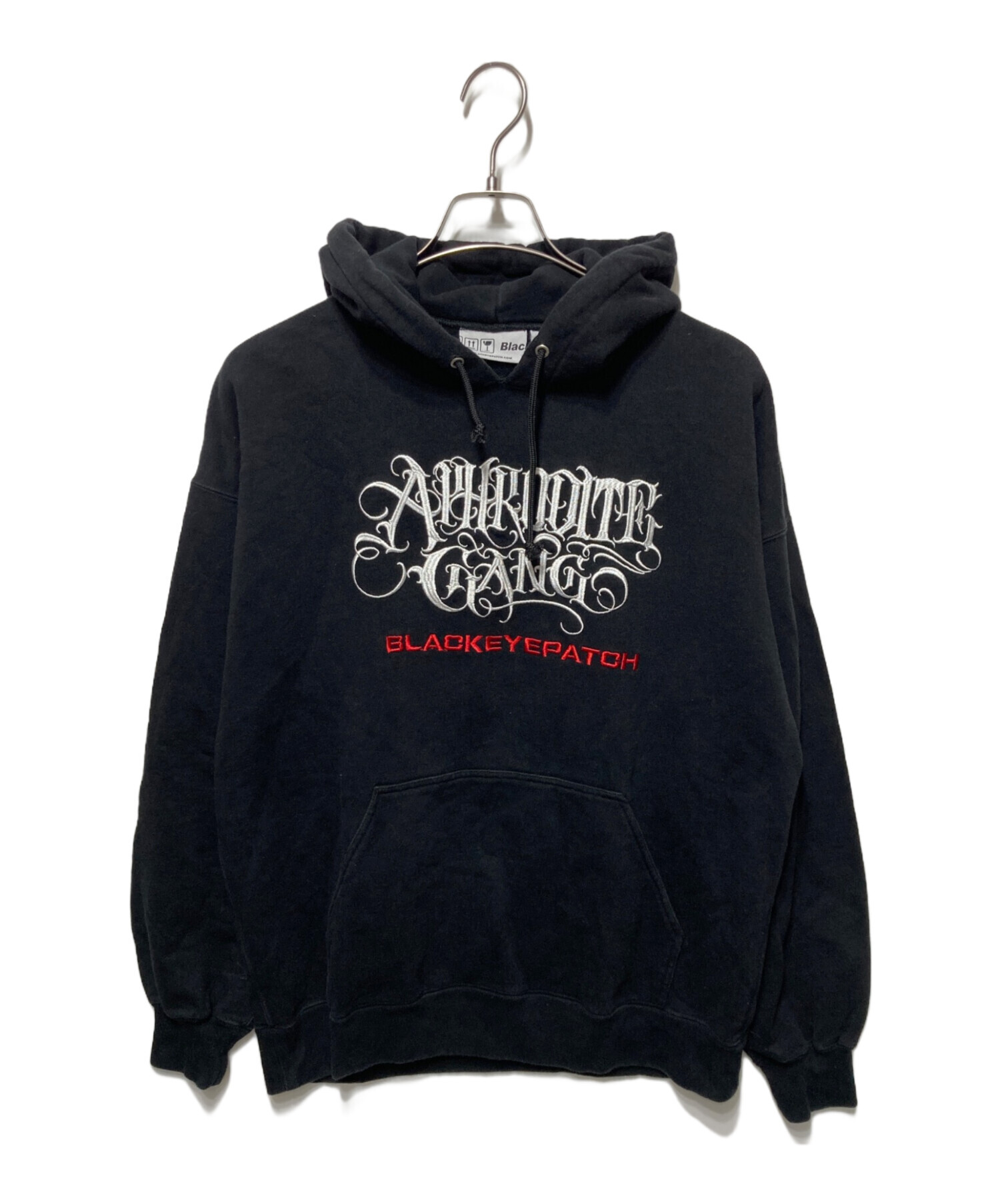 ブラックアイパッチ × アフロディーテギャング　パーカー　舐達磨　ブラック 中古・古着通販】BlackEyePatch (ブラックアイパッチ) APHRODITE GANG
