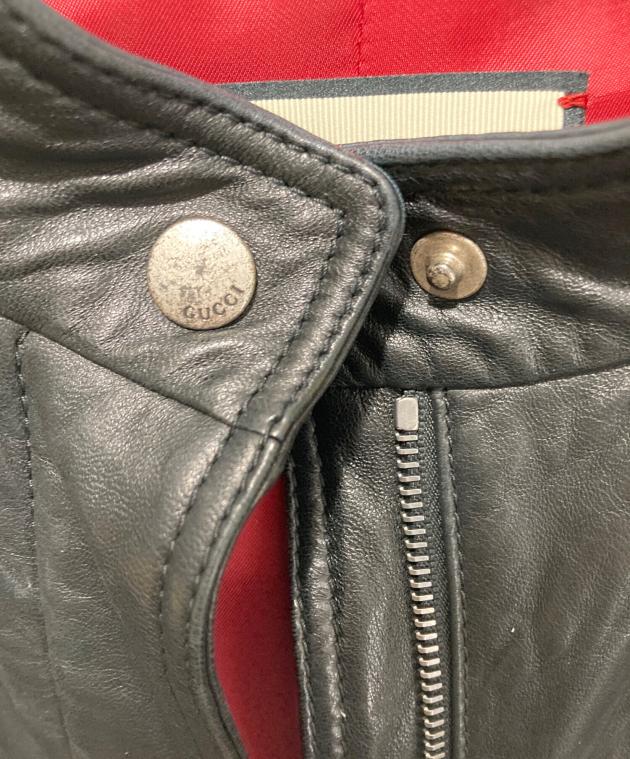 【美品】GUCCI　グッチ　ライダース　イタリア表記48(日本表記Mサイズ相当) 美品】GUCCI グッチ ライダース イタリア表記48(日本表記Mサイズ相当