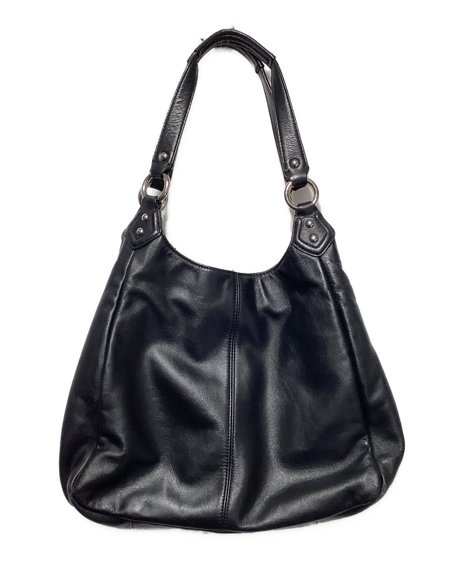 未使用 COACH ブラック ショルダーバッグ 中古・古着通販】COACH (コーチ) ショルダーバッグ ブラック｜ブランド