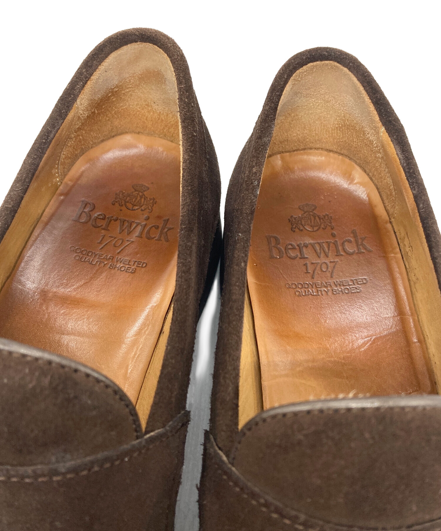 Berwick スエードローファー　ダークブラウン　新品未使用　27cm 中古・古着通販】berwick (バーウィック) スエードコインローファー