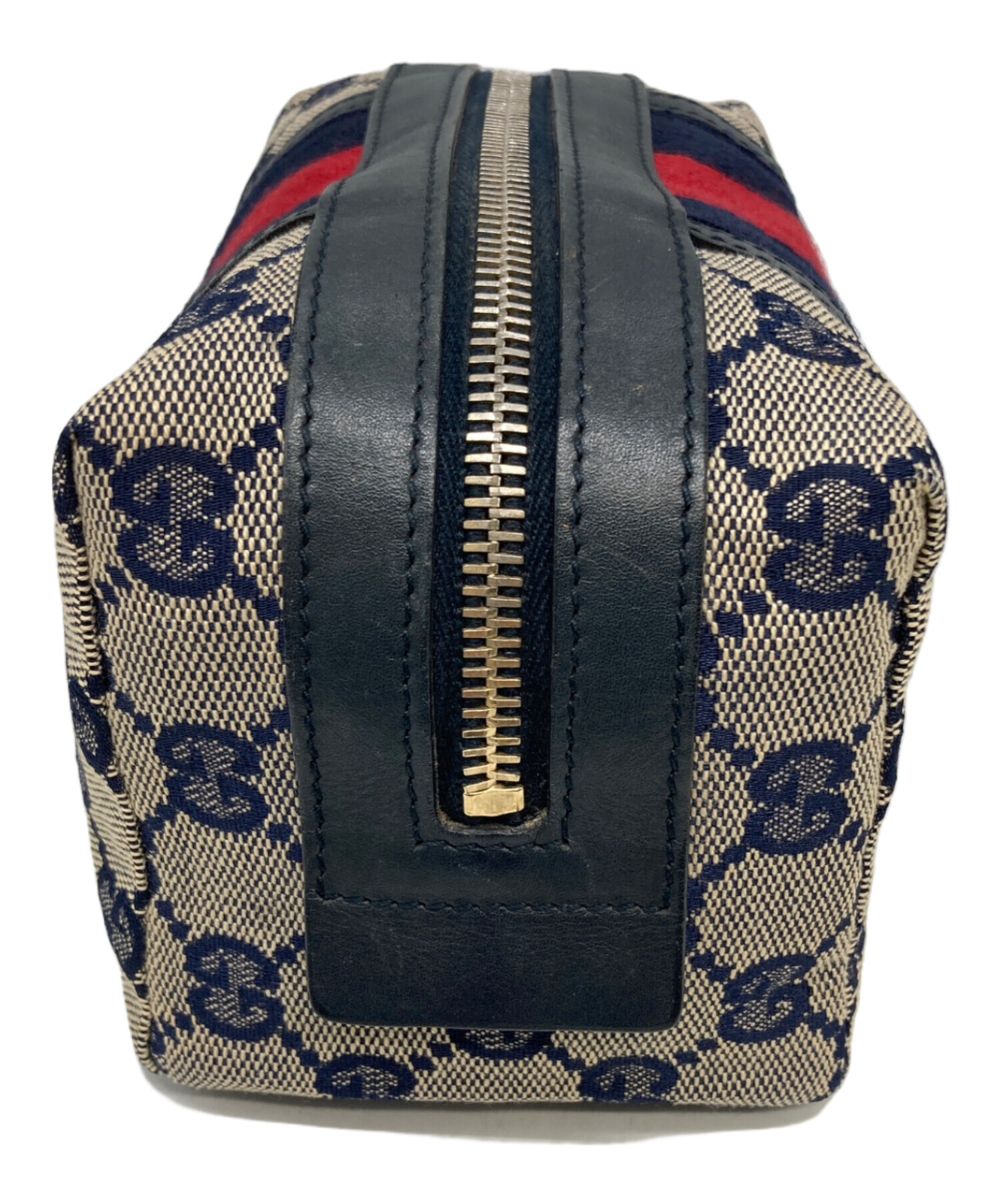 GUCCI グッチ ナイロン ポーチ 紺色 正規品 GG柄 中古・古着通販】GUCCI (グッチ) ポーチ ネイビー｜ブランド・古着通販