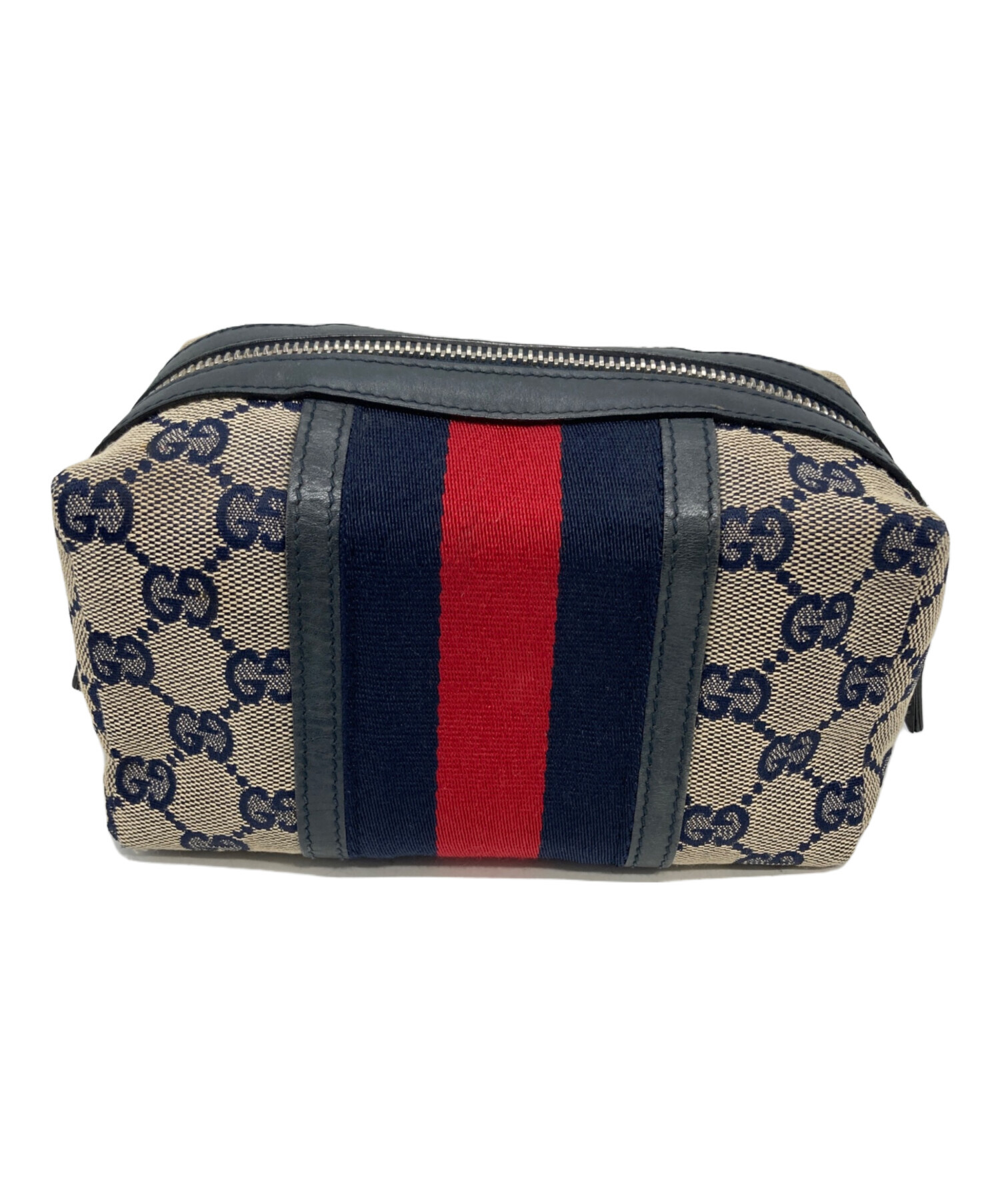 中古・古着通販】GUCCI (グッチ) ポーチ ネイビー｜ブランド・古着通販