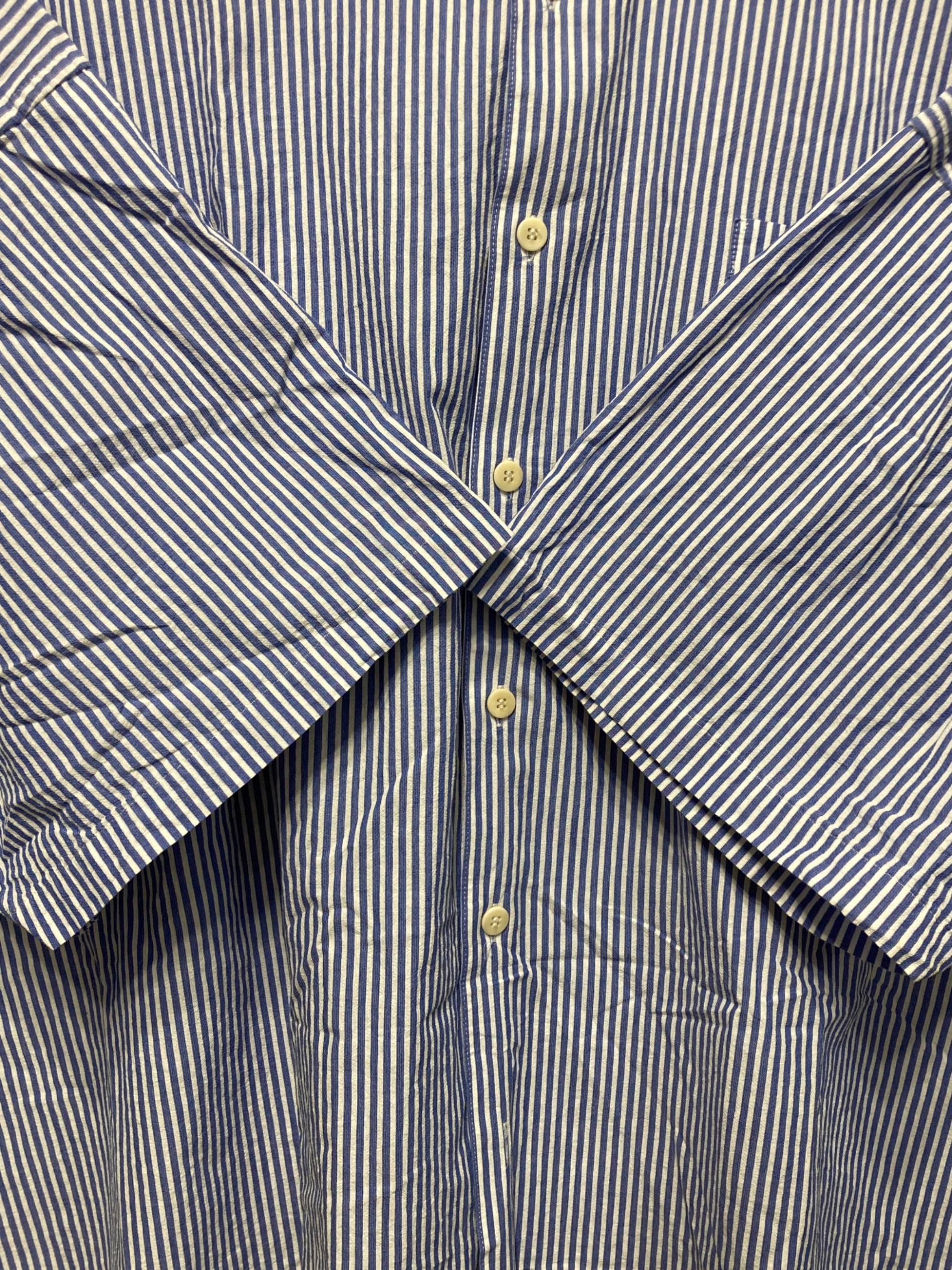 中古・古着通販】whowhat (フーワット) 5X SHIRT ブルー×ホワイト