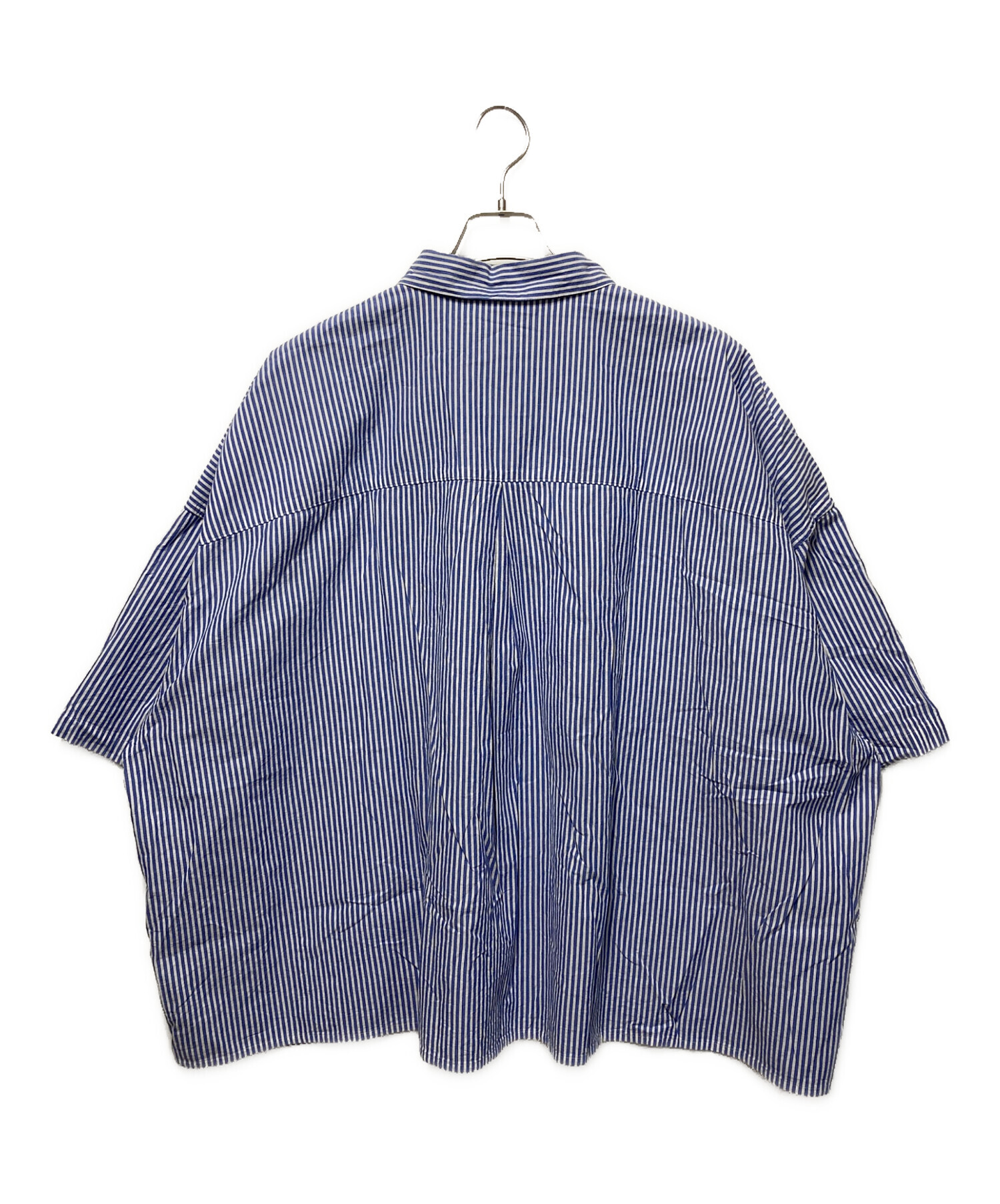 中古・古着通販】whowhat (フーワット) 5X SHIRT ブルー×ホワイト